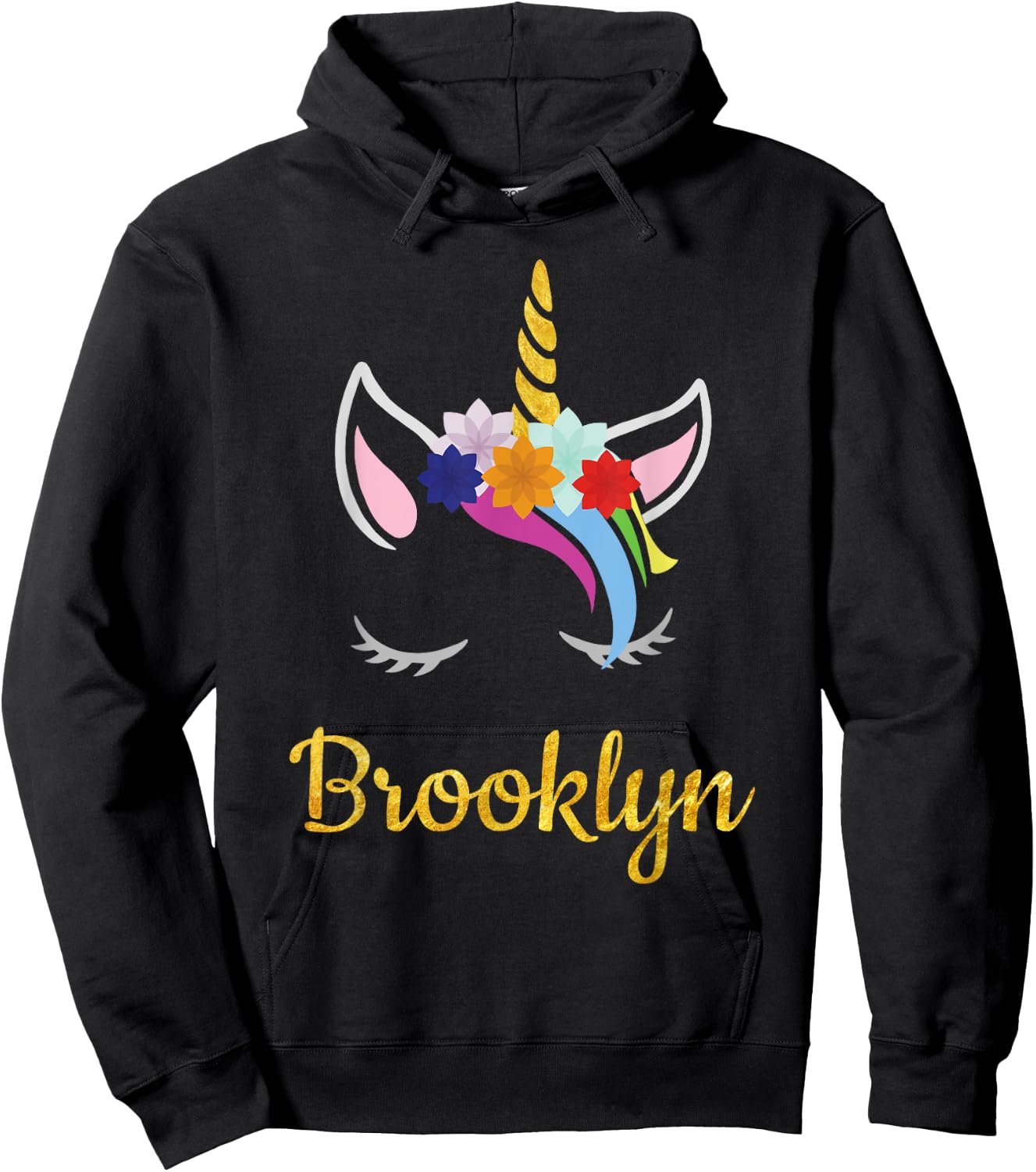 Brooklyn Unicorn Name Shirt for Brooklyn Hoodie - Hoodie | Black