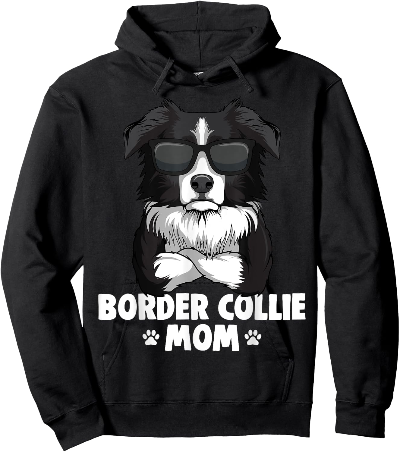 Border Collie Mom Hunde Mama Frauchen Damen Hoodie - Hoodie | Black