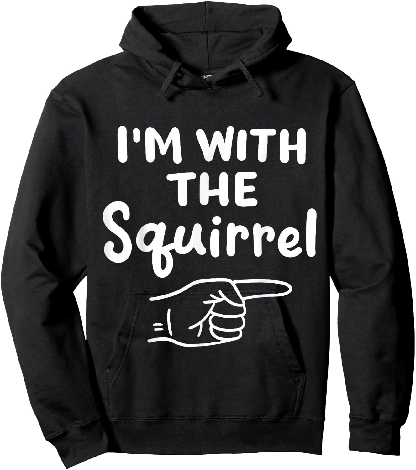 I'm With Squirrel Funny Halloween Costume Party Couples Men Hoodie - Hoodie | Black