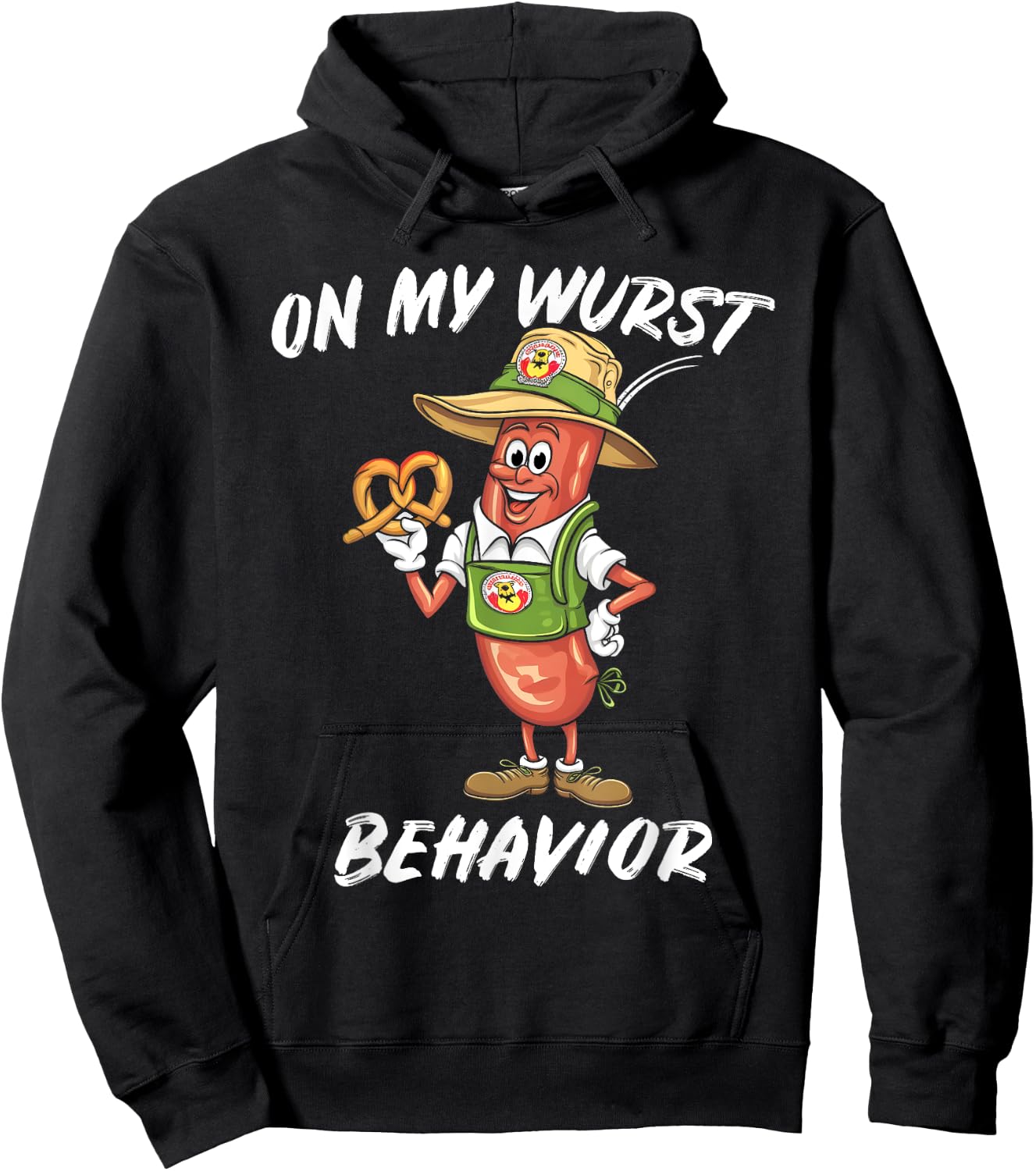 Oktoberfest On My Wurst Behavior Gift: Boys & Graphic Hoodie - Hoodie | Black