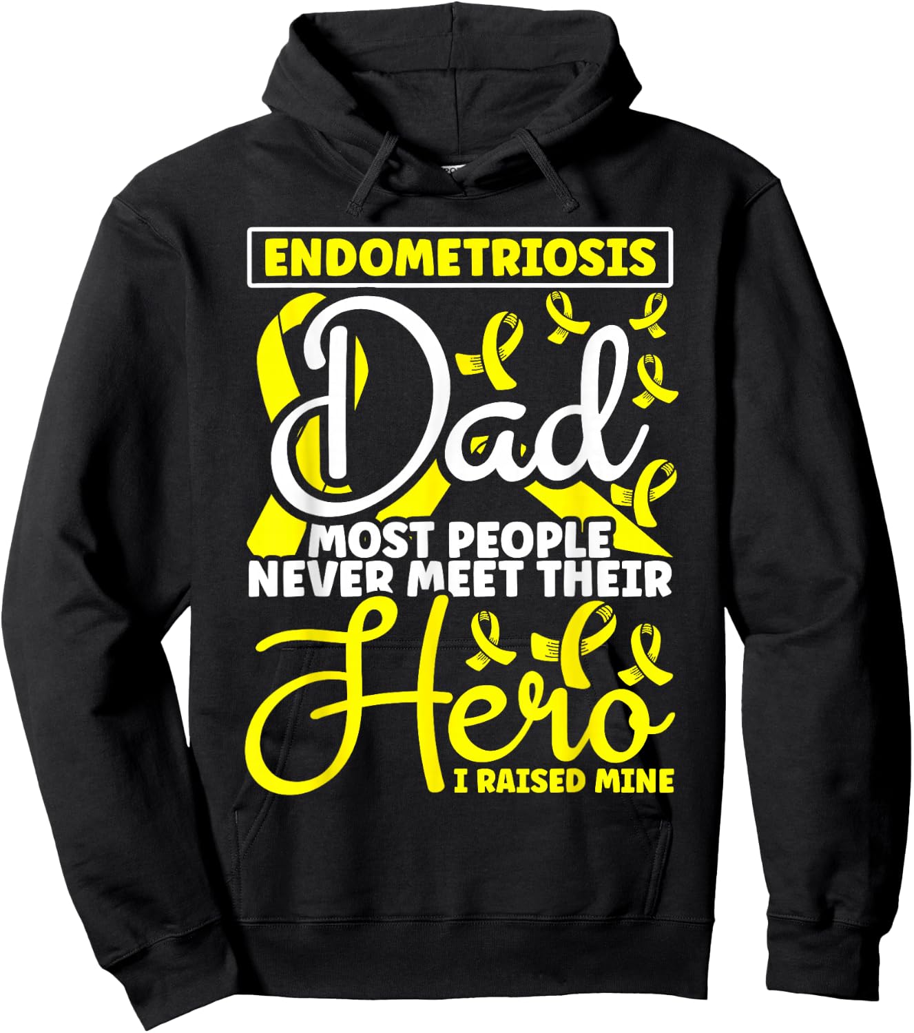 Endometriosis Awareness Endometriosis dad Hoodie - Hoodie | Black