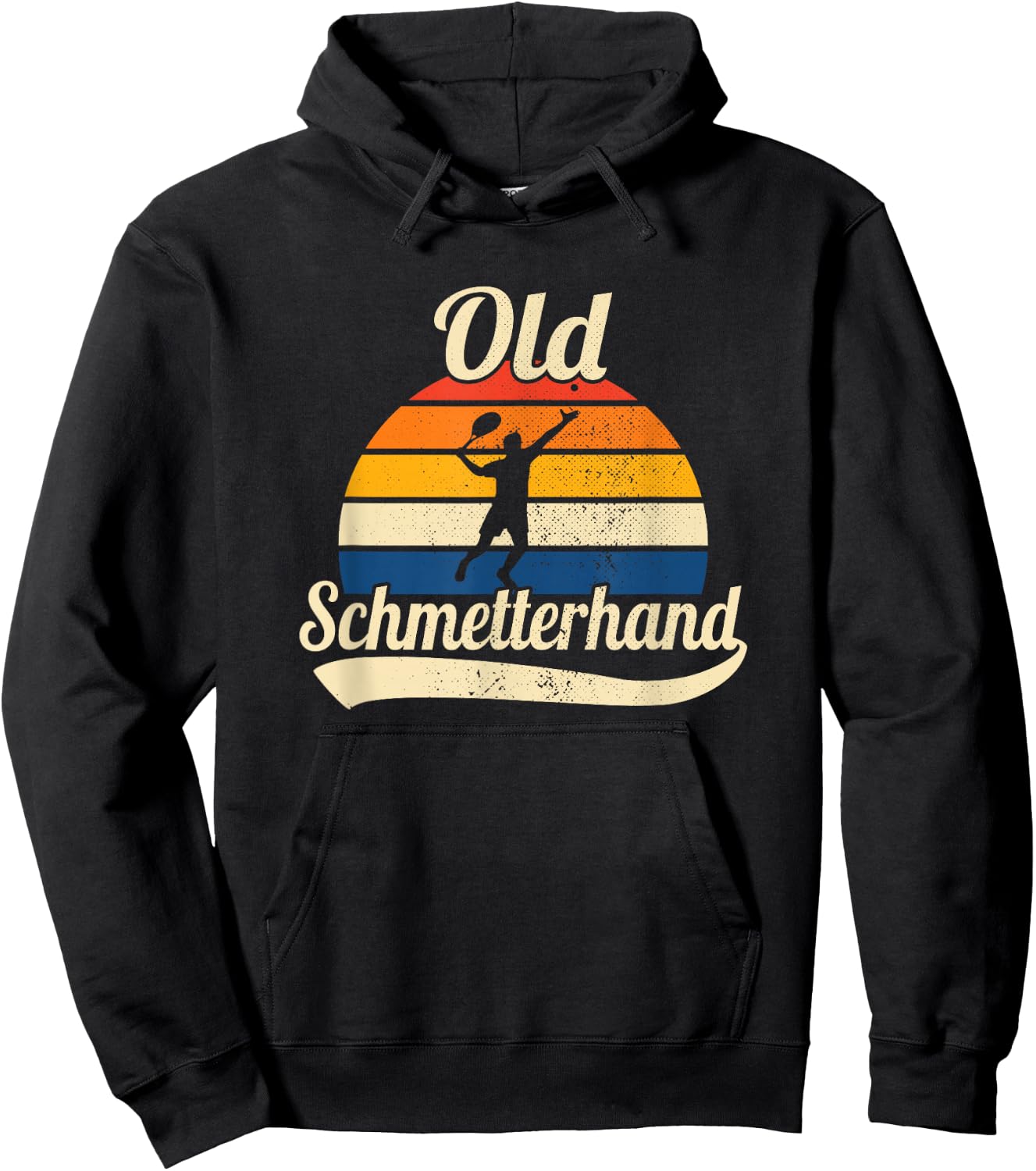Old Butterfly Hand Retro Tennis , black Hoodie - Hoodie | Black