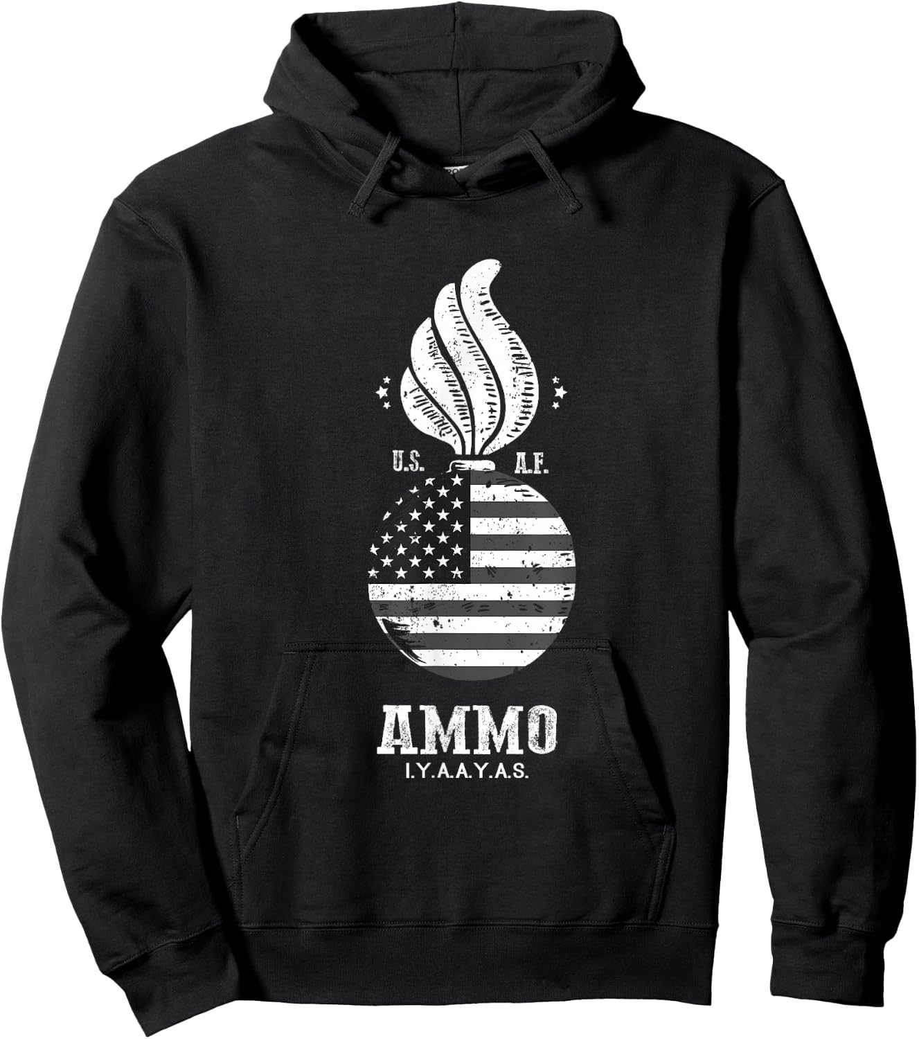 IYAAYAS Ammo USA Flag 4th of July Shirt Hoodie - Hoodie | Black