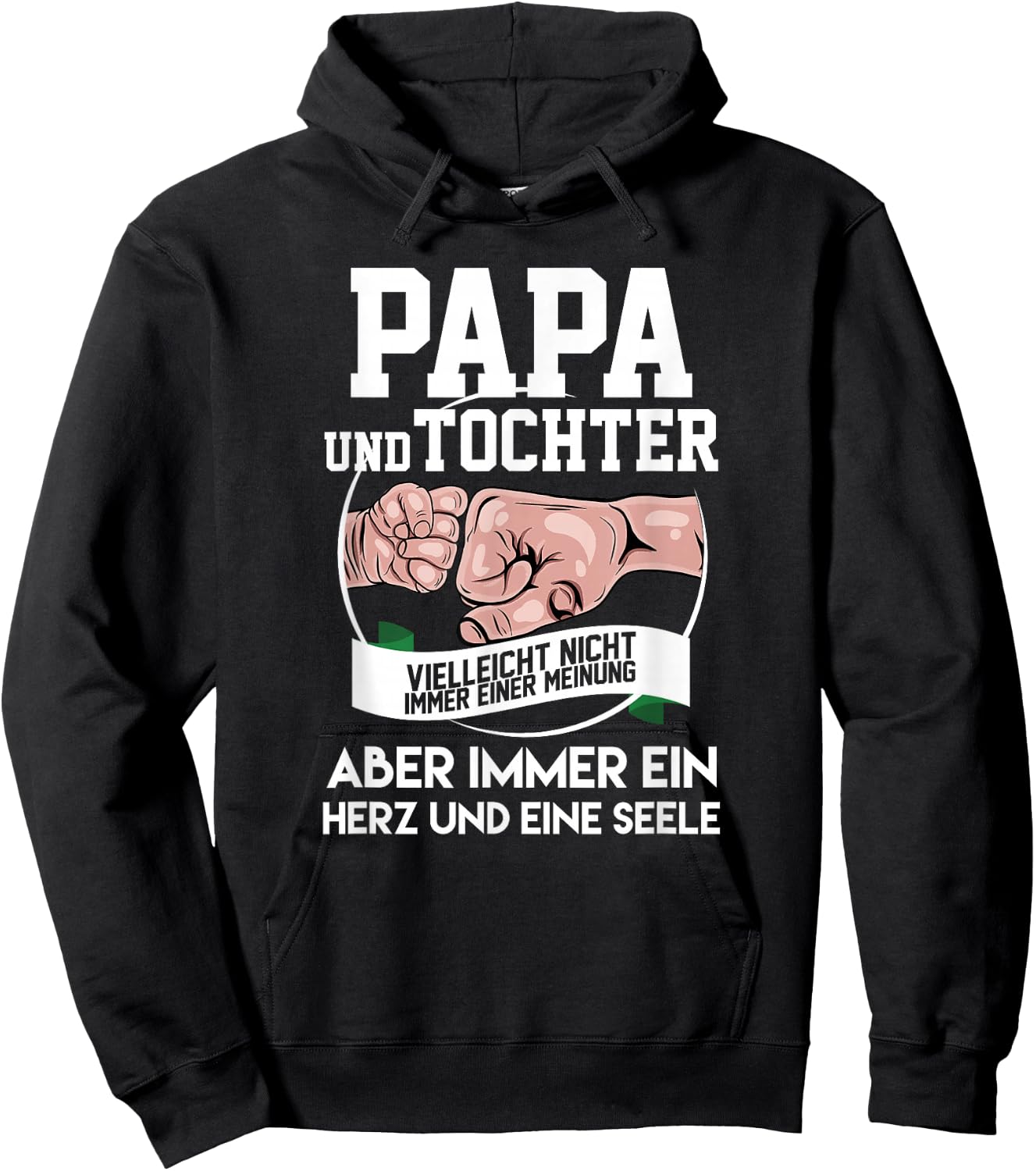 Papa und Tochter vielleicht nicht immer einer Meinung Outfit , black Hoodie - Hoodie | Black