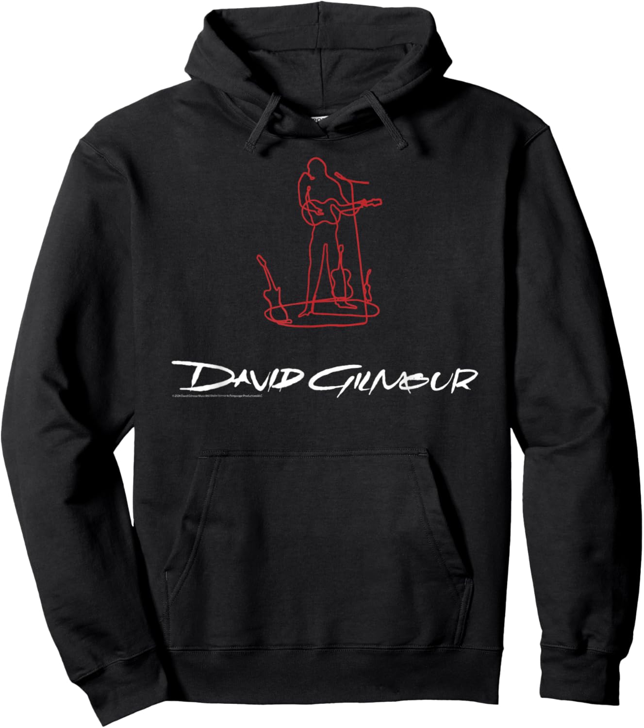 David Glimour Sketched Art White , Black, S Hoodie - Hoodie | Black