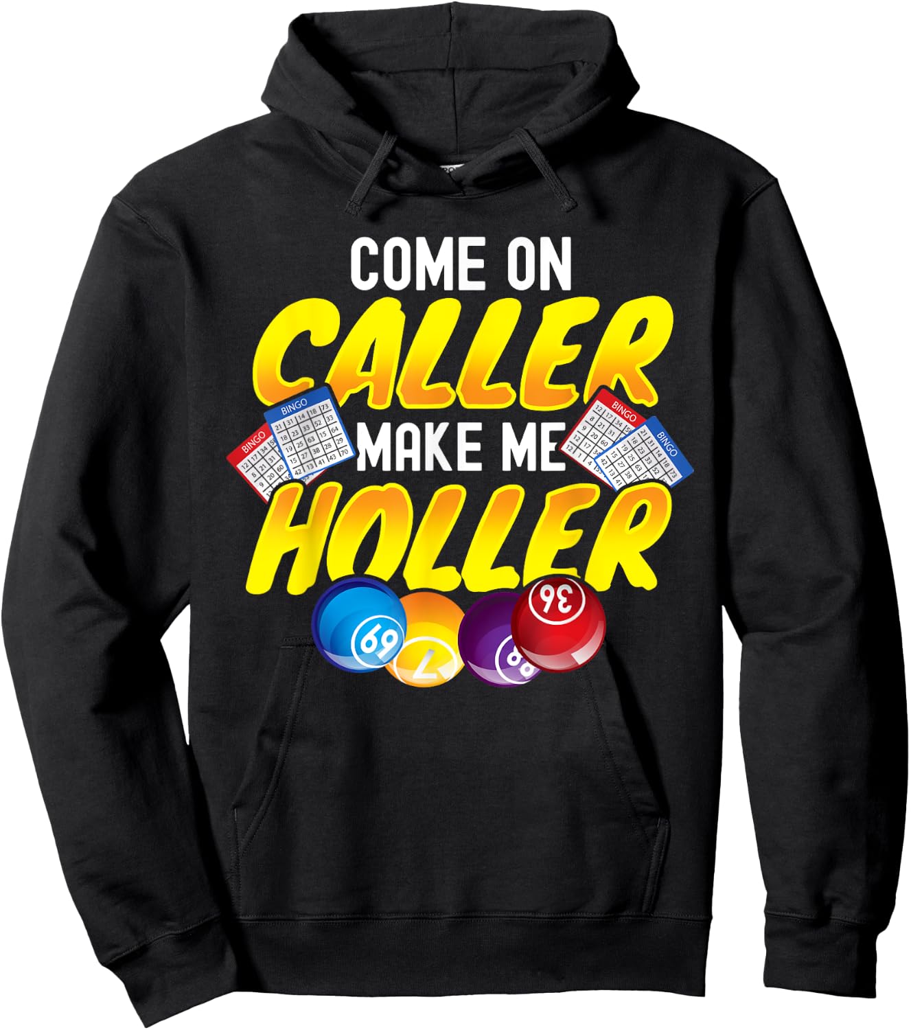Bingo Lottery Game Lucky Players Hoodie - Hoodie | Black