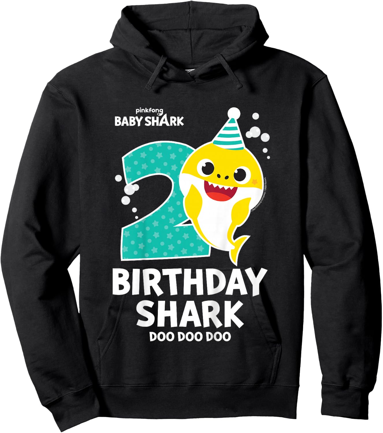 Offizieller Baby Shark Birthday Shark Alter 2 Hoodie - Hoodie | Black