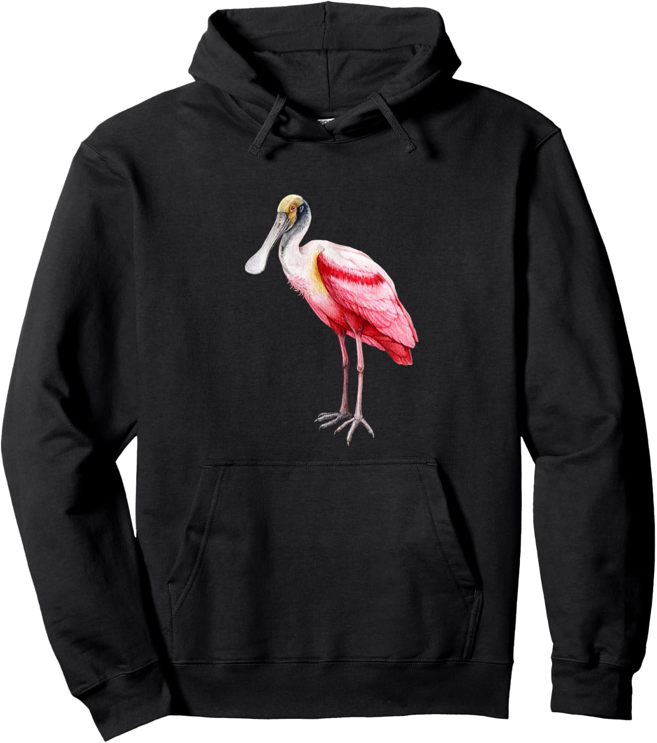 Roseate Spoonbill Ibis Wading Bird Pink Flamingo Hoodie - Hoodie | Black