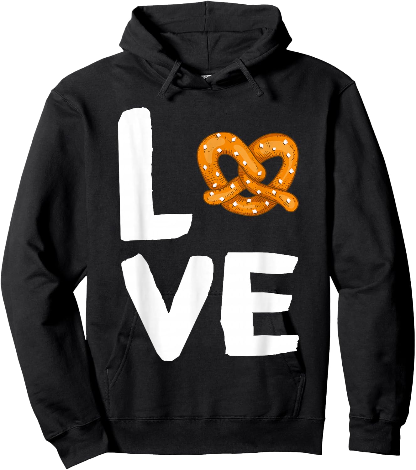 I Love Pretzels for Pretzel Day Funny Office Wear Gifts Hoodie - Hoodie | Black