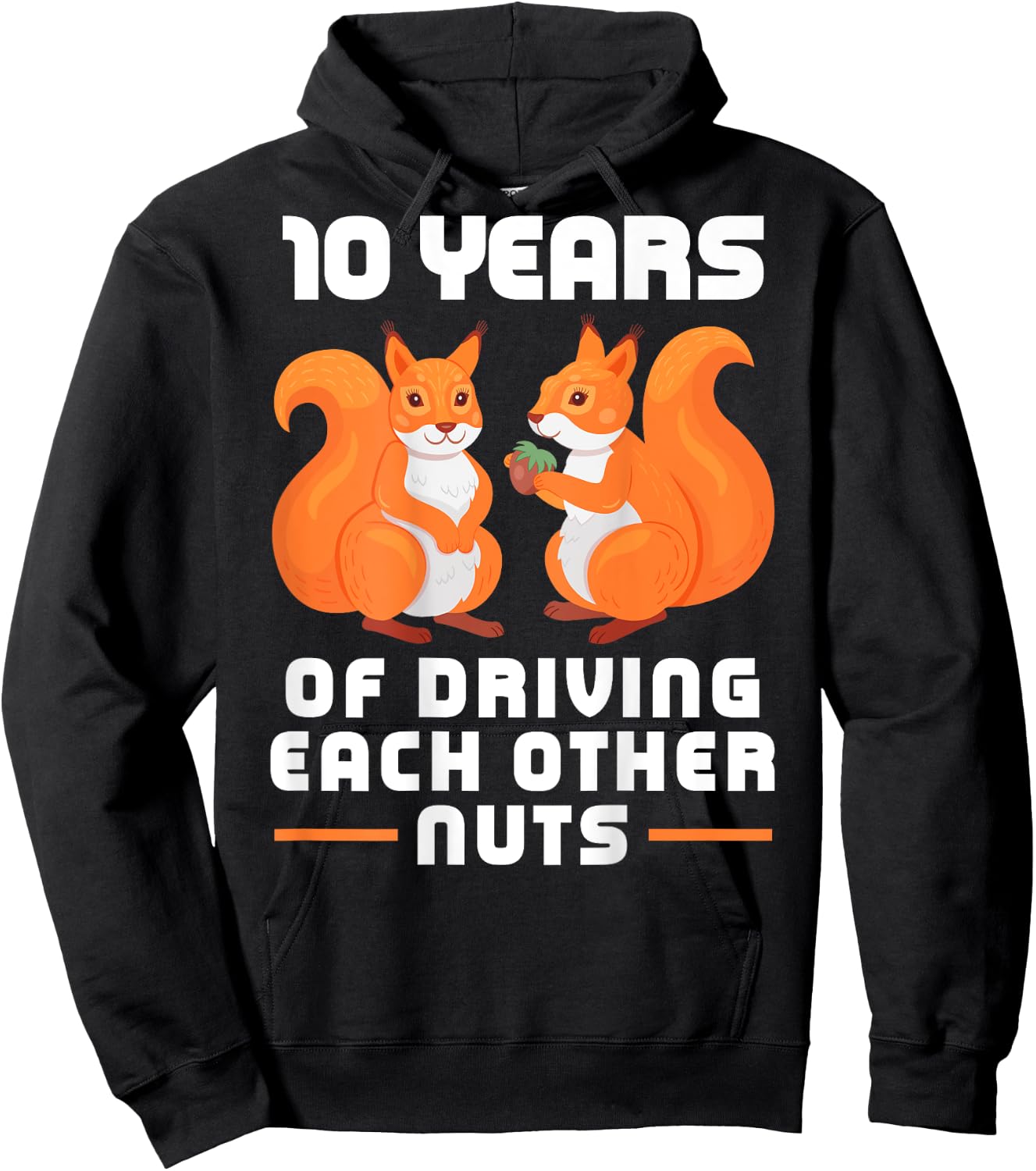 10 Year of Driving Each Other Nuts Funny Couples Best Friend Hoodie - Hoodie | Black