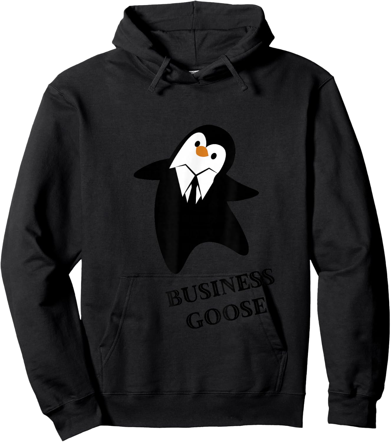Business Goose Penguin in Tuxedo Hoodie - Hoodie | Black