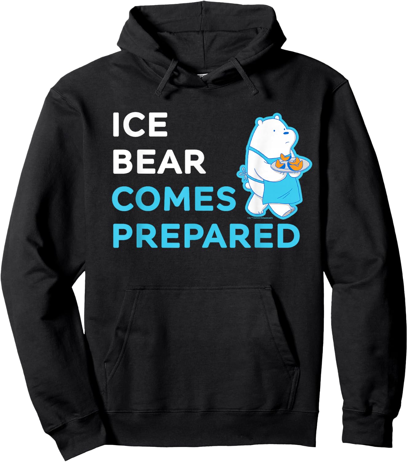 We Bare Bears Ice Bear Comes Prepared Hoodie - Hoodie | Black
