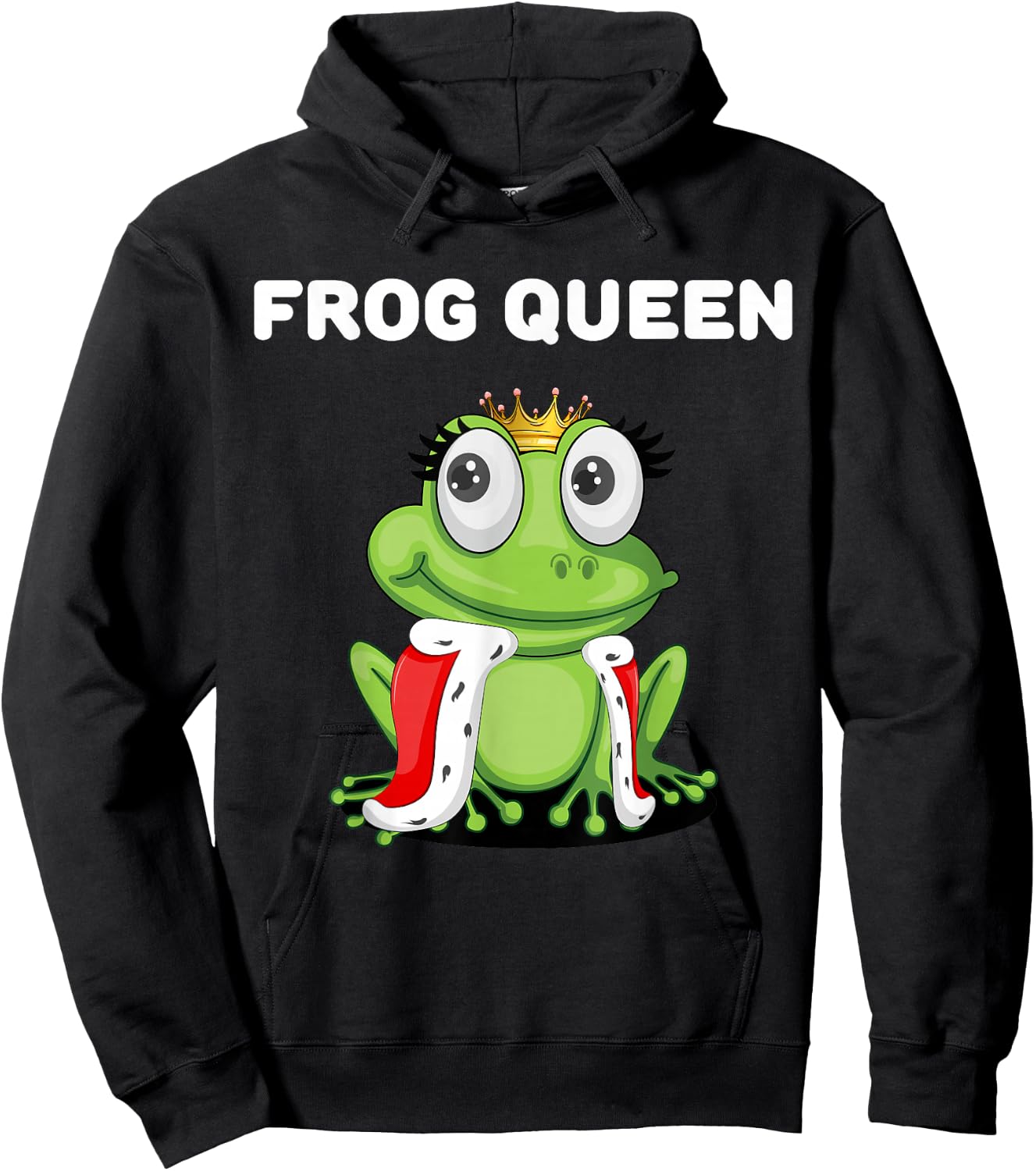 Frog Queen Girls' Frog Women's Frog , black Hoodie - Hoodie | Black