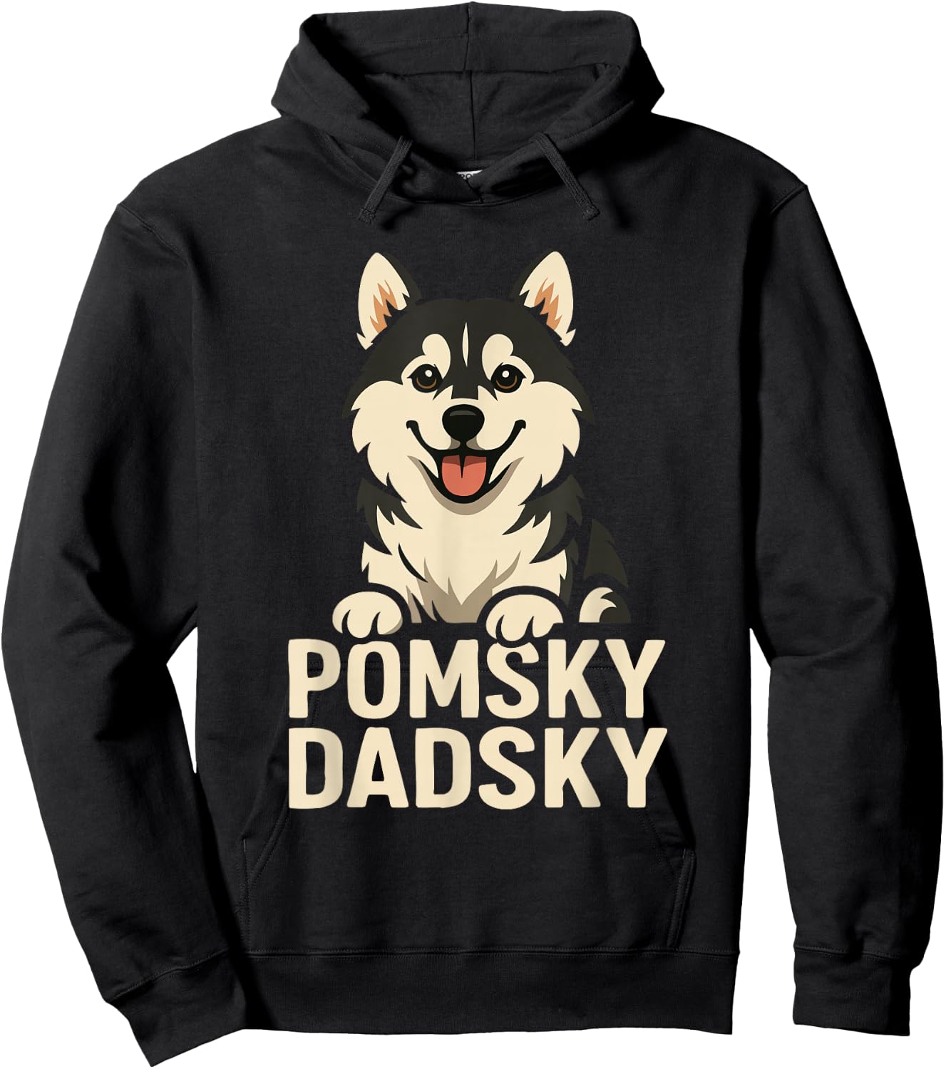 Pomsky dadsky Dog Hoodie - Hoodie | Black