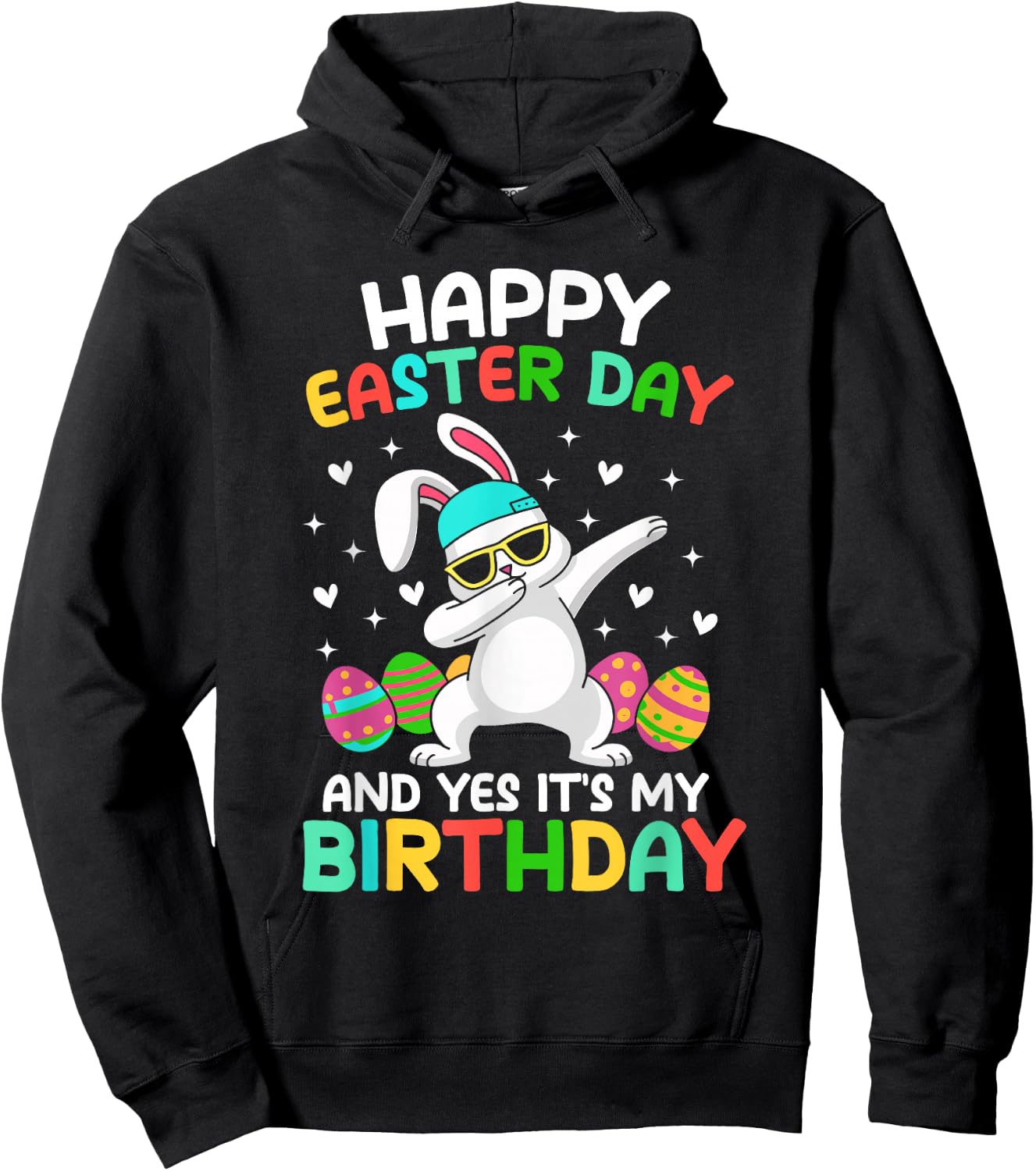 Happy Easter Day And Yes It's My Birthday Cute Kids Boys Hoodie - Hoodie | Black