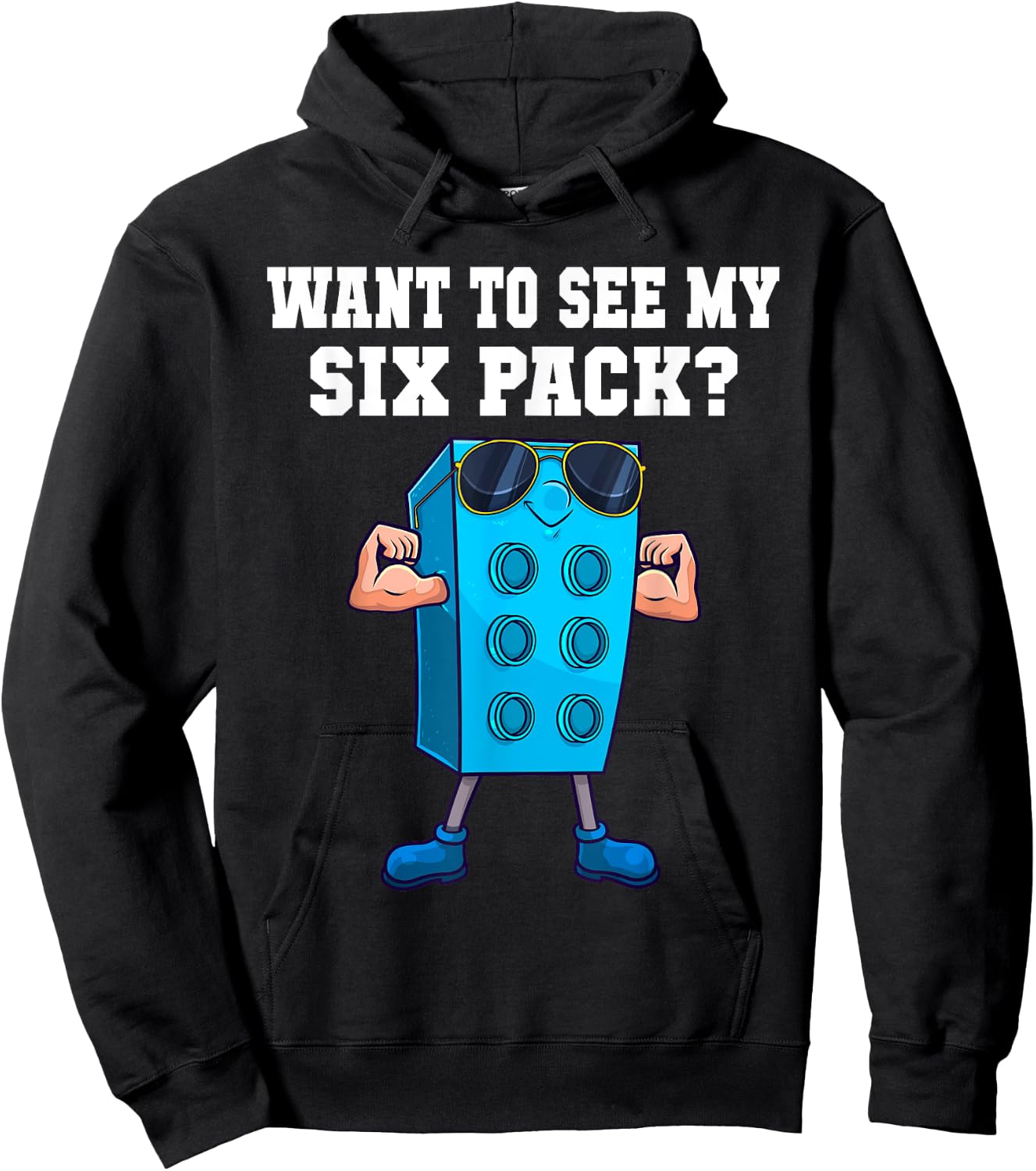 Want To See My Six Pack Funny Master Builder Bricks Men Hoodie - Hoodie | Black