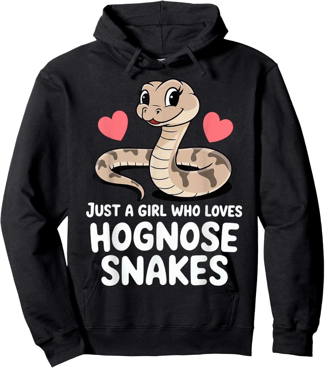 Just A Girl Who Loves Hognose Snakes Hoodie - Hoodie | Black