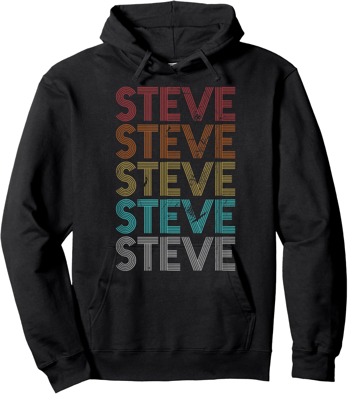 Retro Vintage STEVE Hoodie - Hoodie | Black