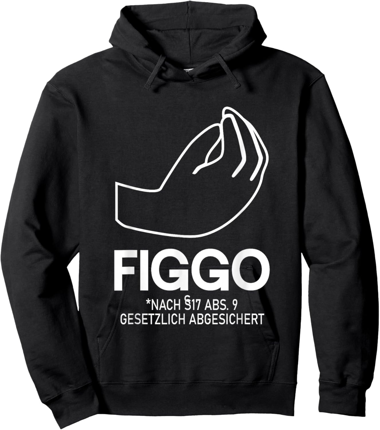 Figgo Ficko | Legally Secured | Percy , black Hoodie - Hoodie | Black