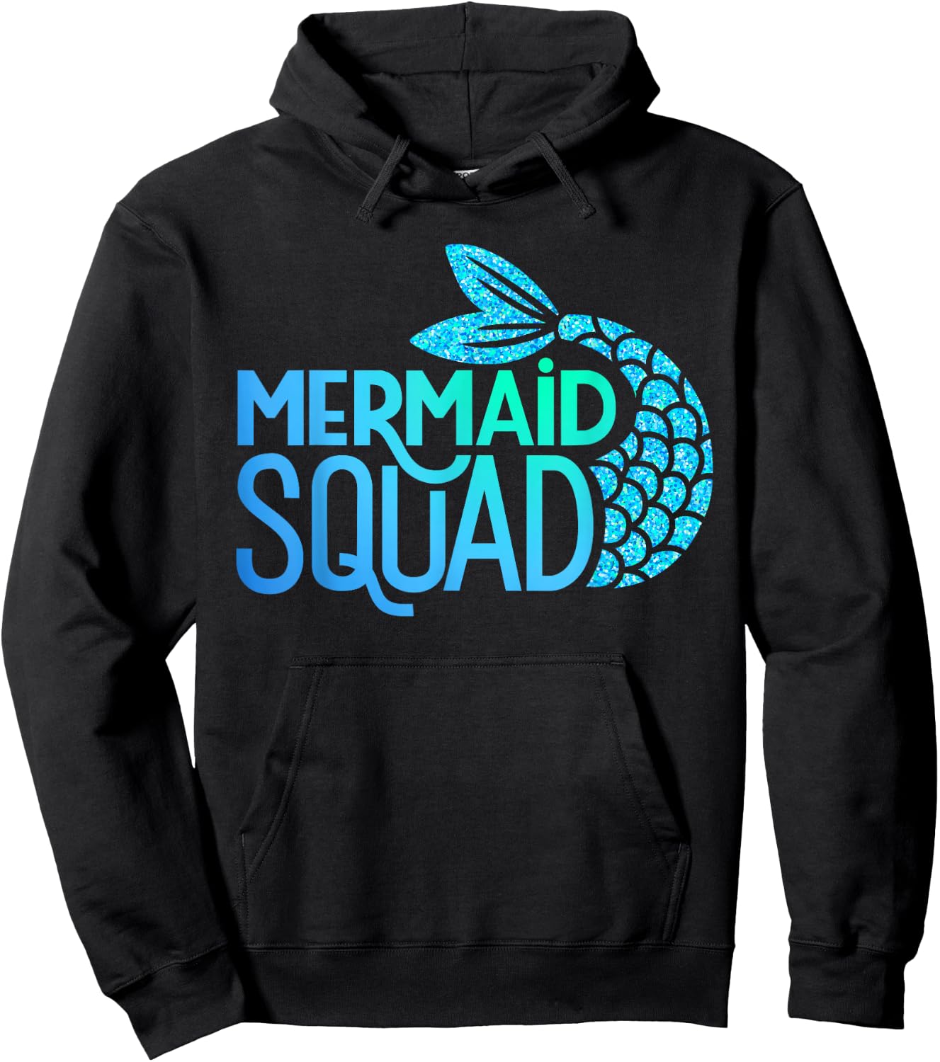 Mermaid Squad Birthday Matching Hoodie - Hoodie | Black