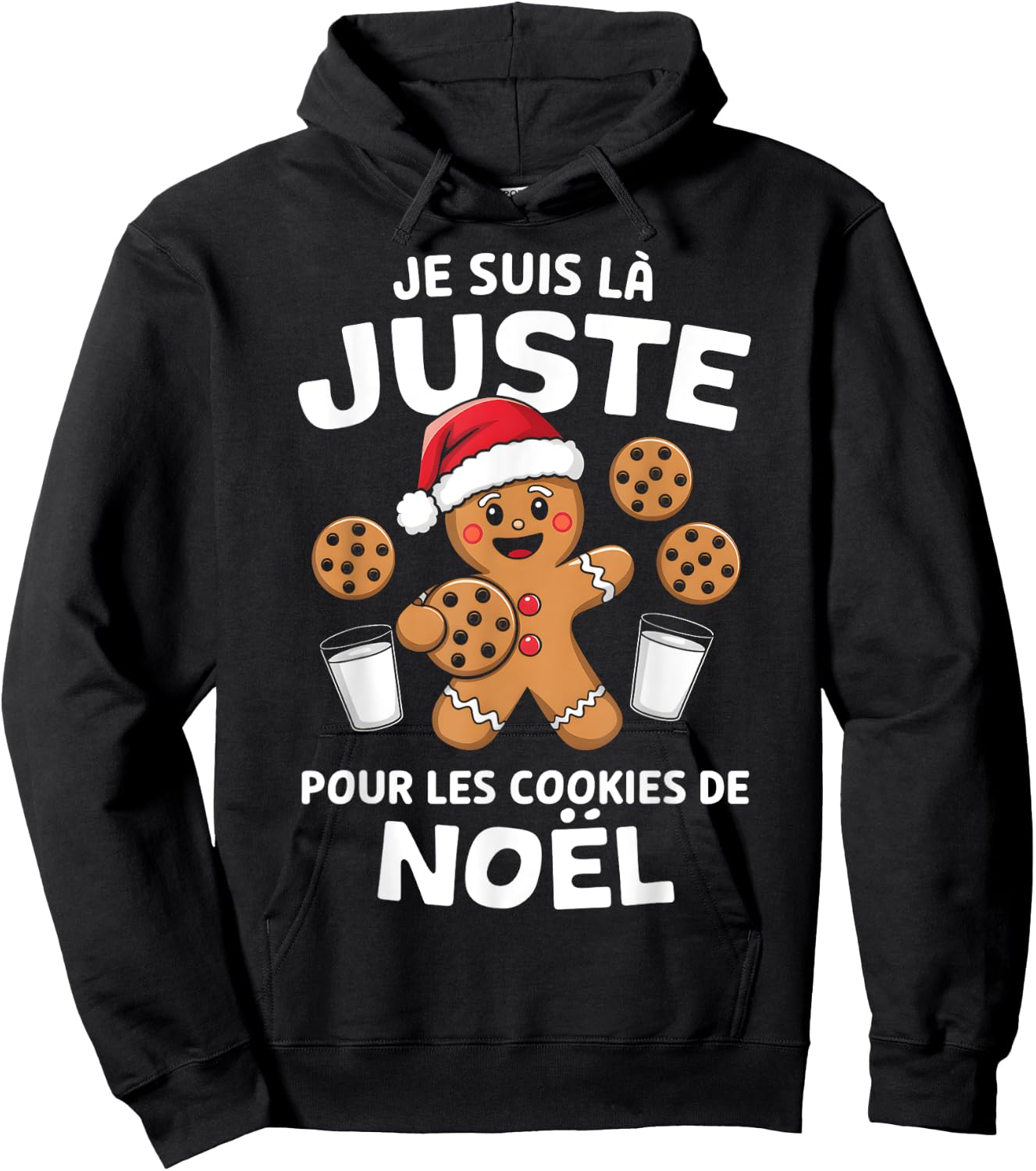 Christmas Man I'm There Just For Christmas Cookies , Black, S Hoodie - Hoodie | Black