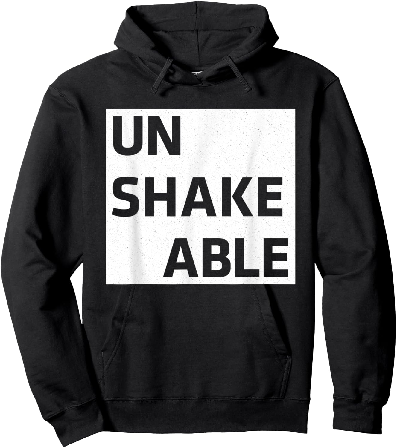 Unshakeable | Positive Motivational Inspirational Workout Hoodie - Hoodie | Black