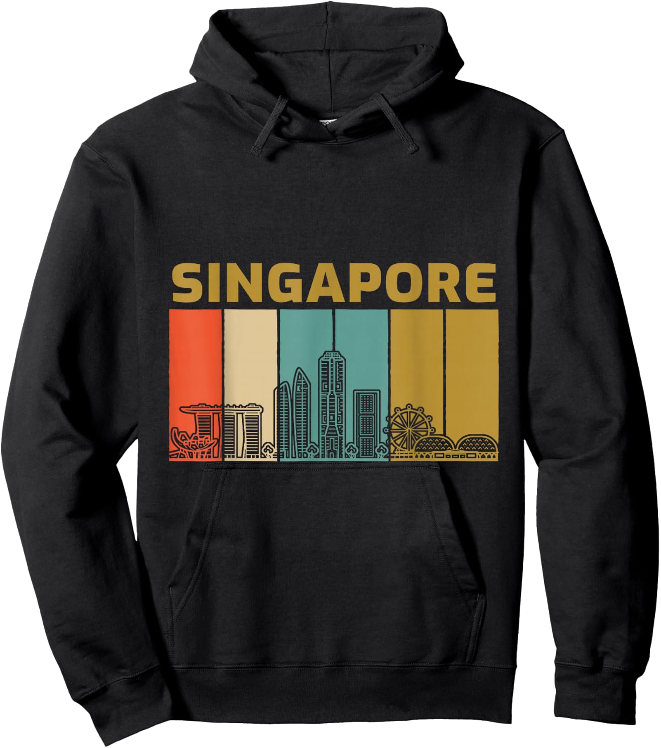 Amazing Singapore Skyline Love City Hoodie - Hoodie | Black