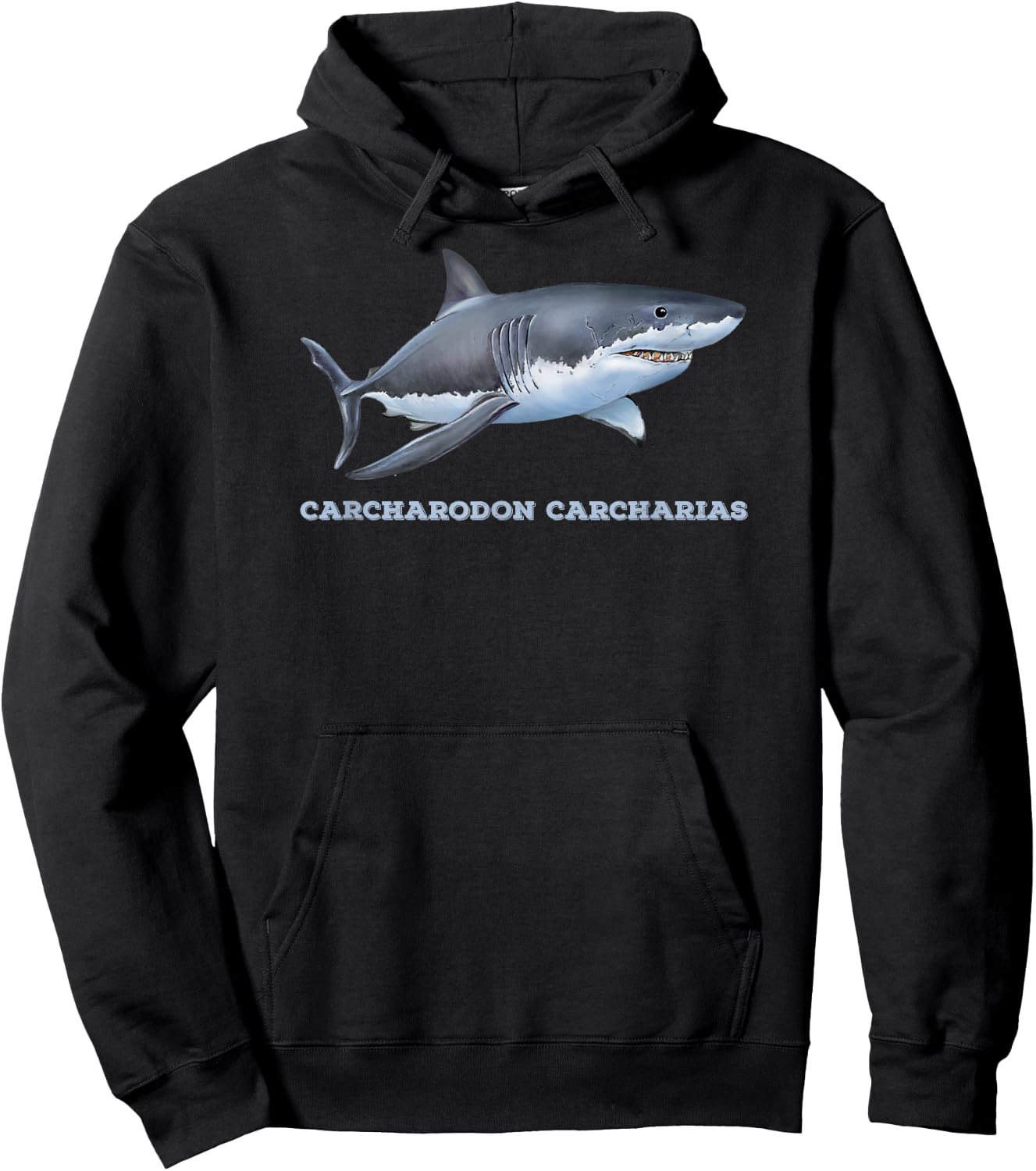 Great White Shark Shirt Men Women Adults Teens Boy Girl Gift Hoodie - Hoodie | Black