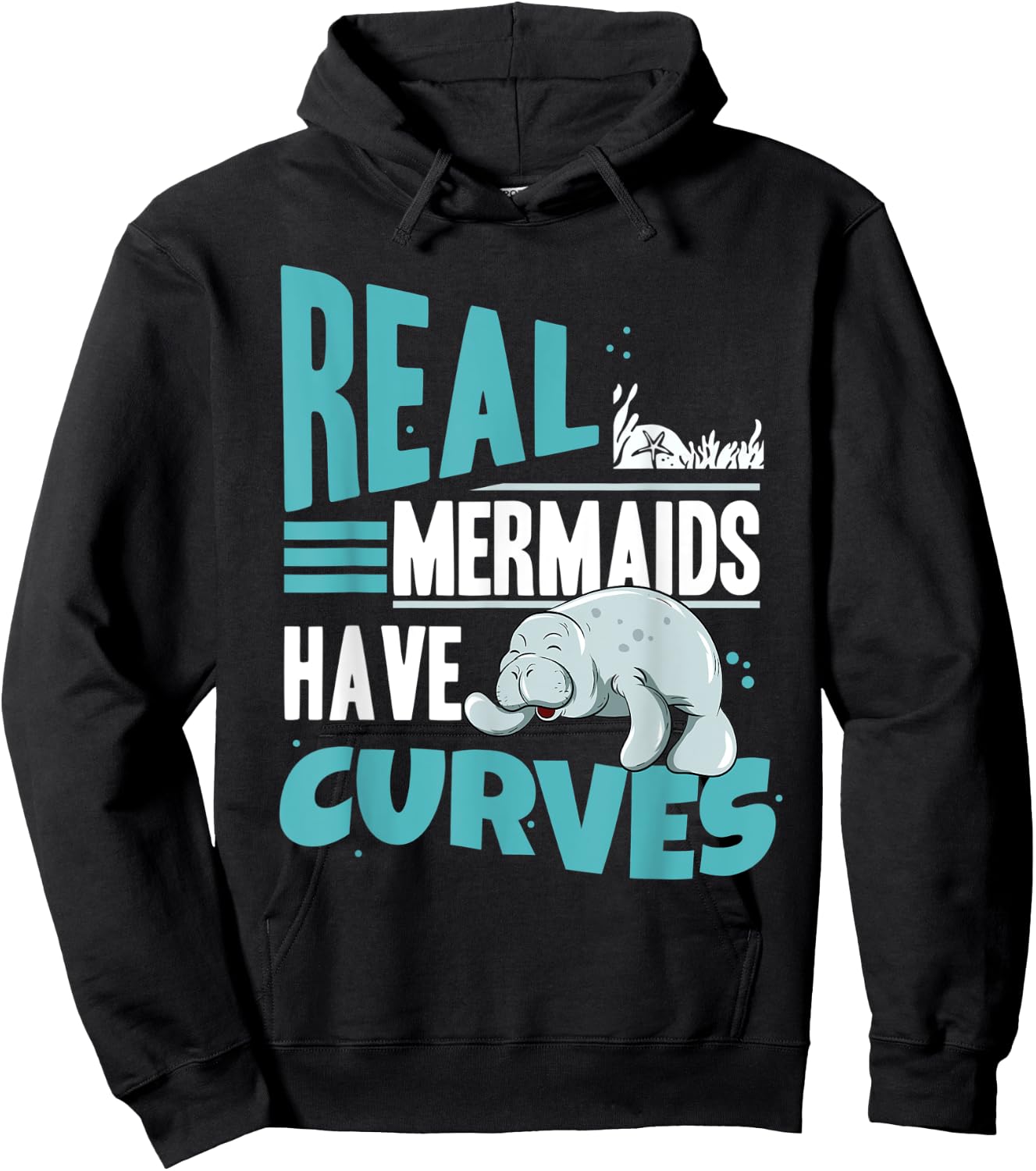 Real Mermaids Have Curves Manatees Zookeeper Women Manatee Hoodie - Hoodie | Black