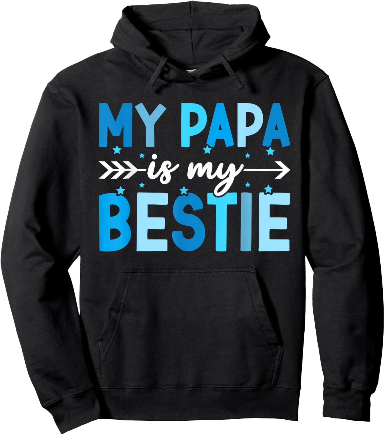 My Papa is My Bestie from Papa to Grandchild Hoodie - Hoodie | Black