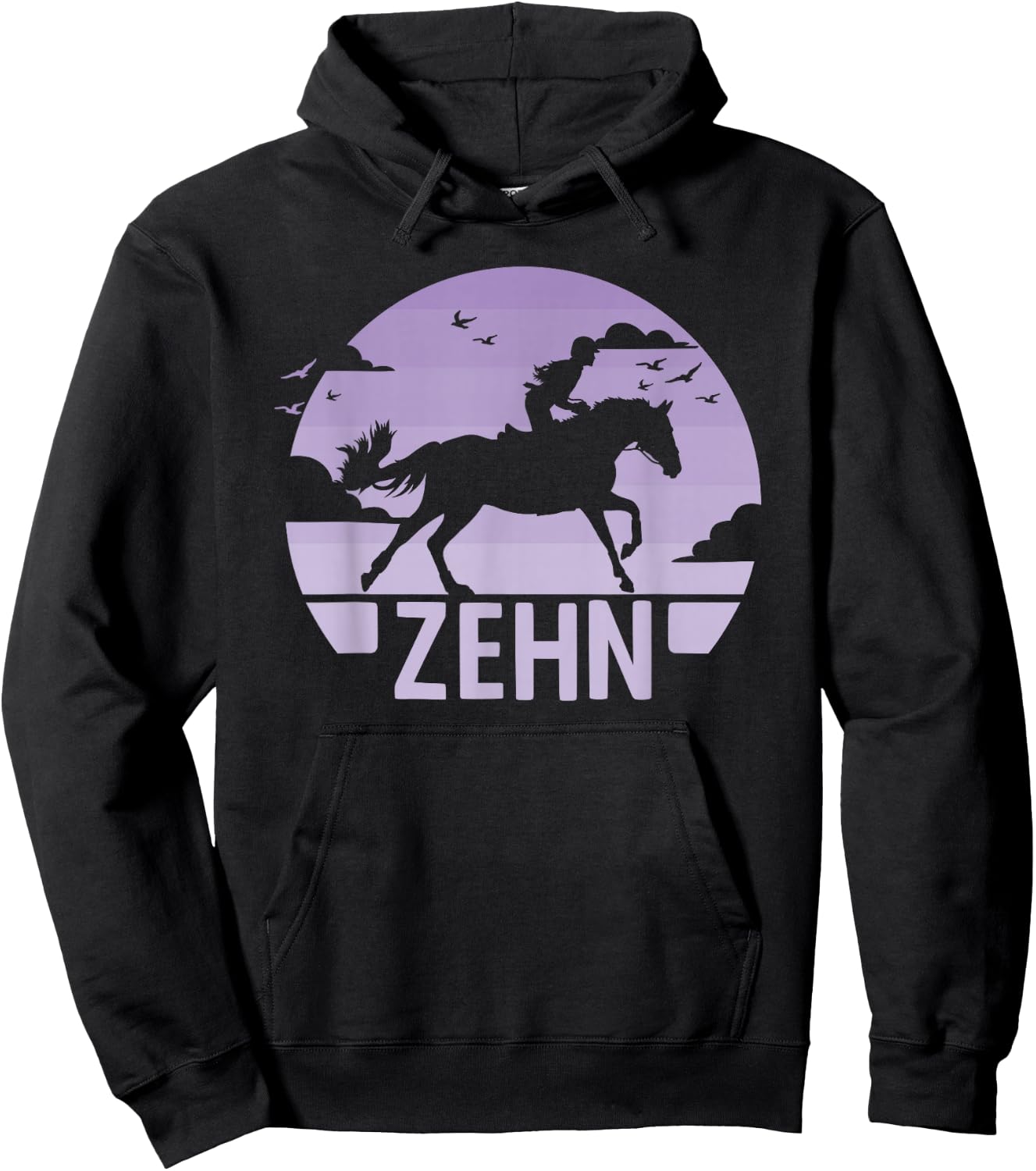 10. Geburtstag Reiterin 10 Jahre Mädchen Pferde Geburtstags Hoodie - Hoodie | Black