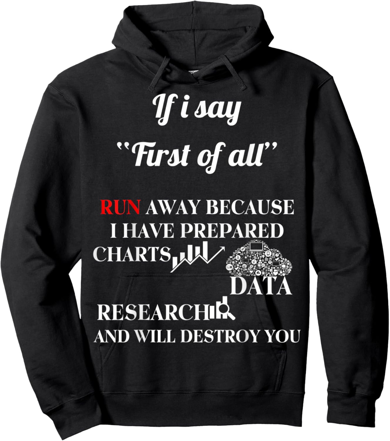 Funny Data Charts Research Hoodie - Hoodie | Black