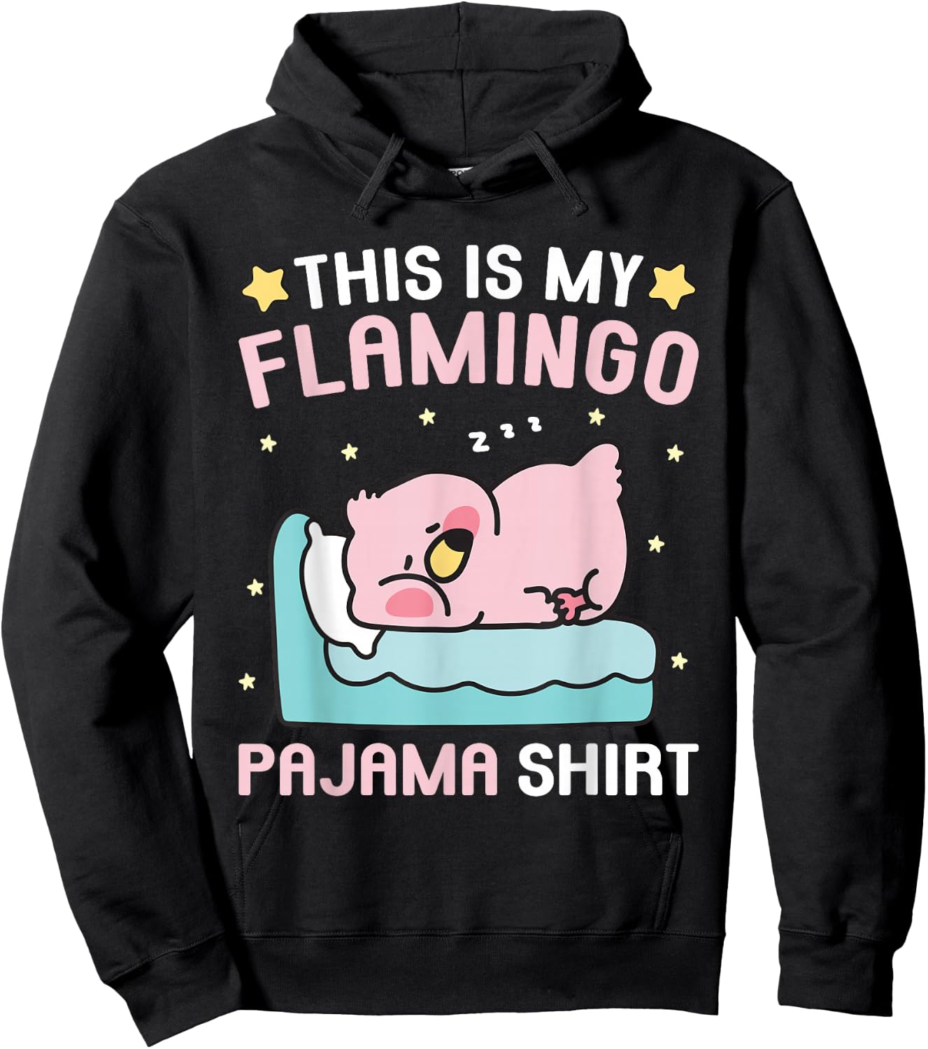 Cute PJ Teen Boys Girls PJs Funny This Is My Flamingo Pajama Hoodie - Hoodie | Black