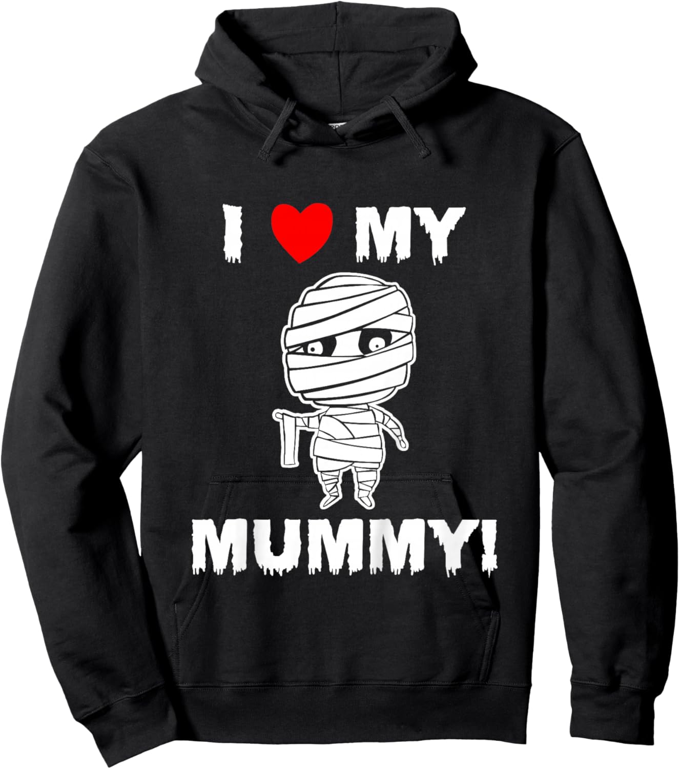 Kids Cute I Love My Mummy Funny Halloween Hoodie - Hoodie | Black