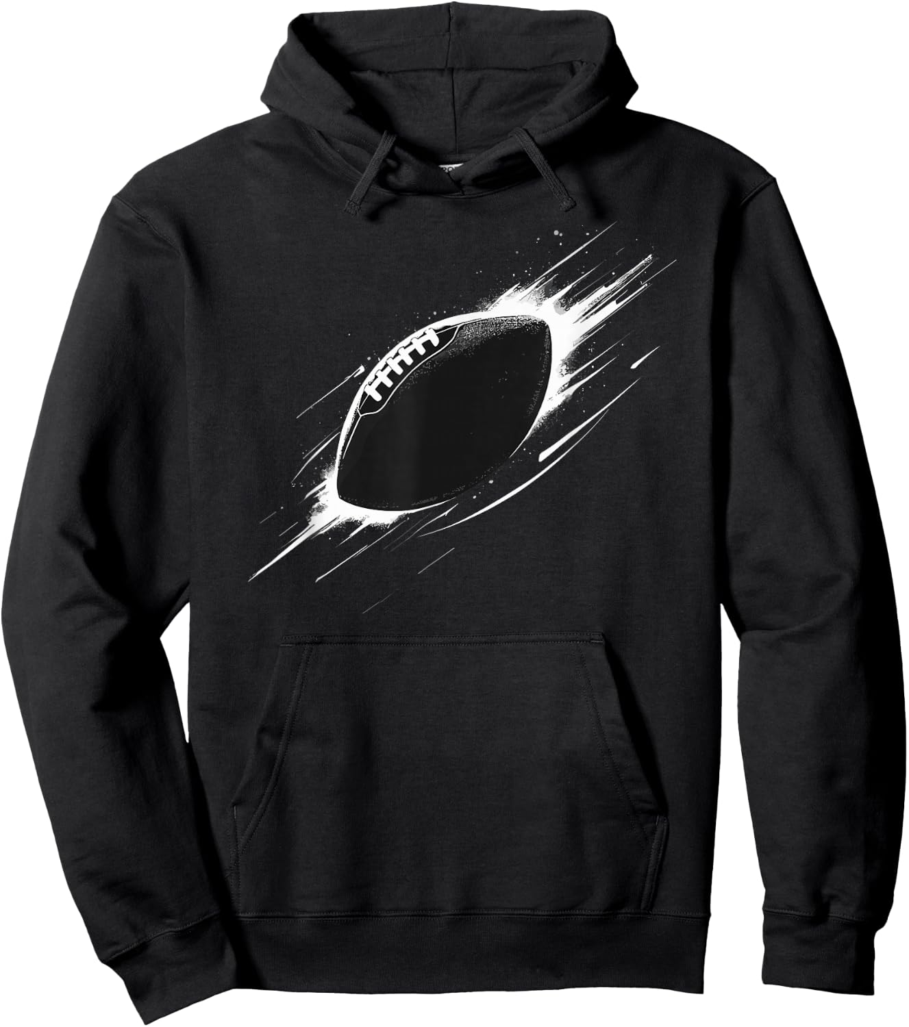 American Football Minimal Football Graphic , black Hoodie - Hoodie | Black