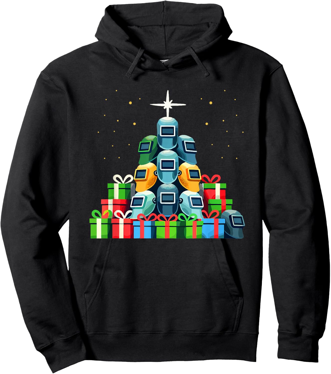 Christmas Tree Mig Welder Metal Weld Welding Welders Hoodie - Hoodie | Black