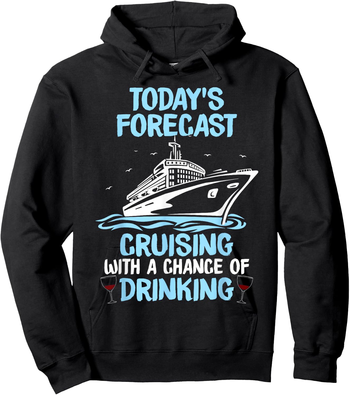 Funny Cruise Design Women Cruising Boat Trip Lovers Small Hoodie - Hoodie | Black