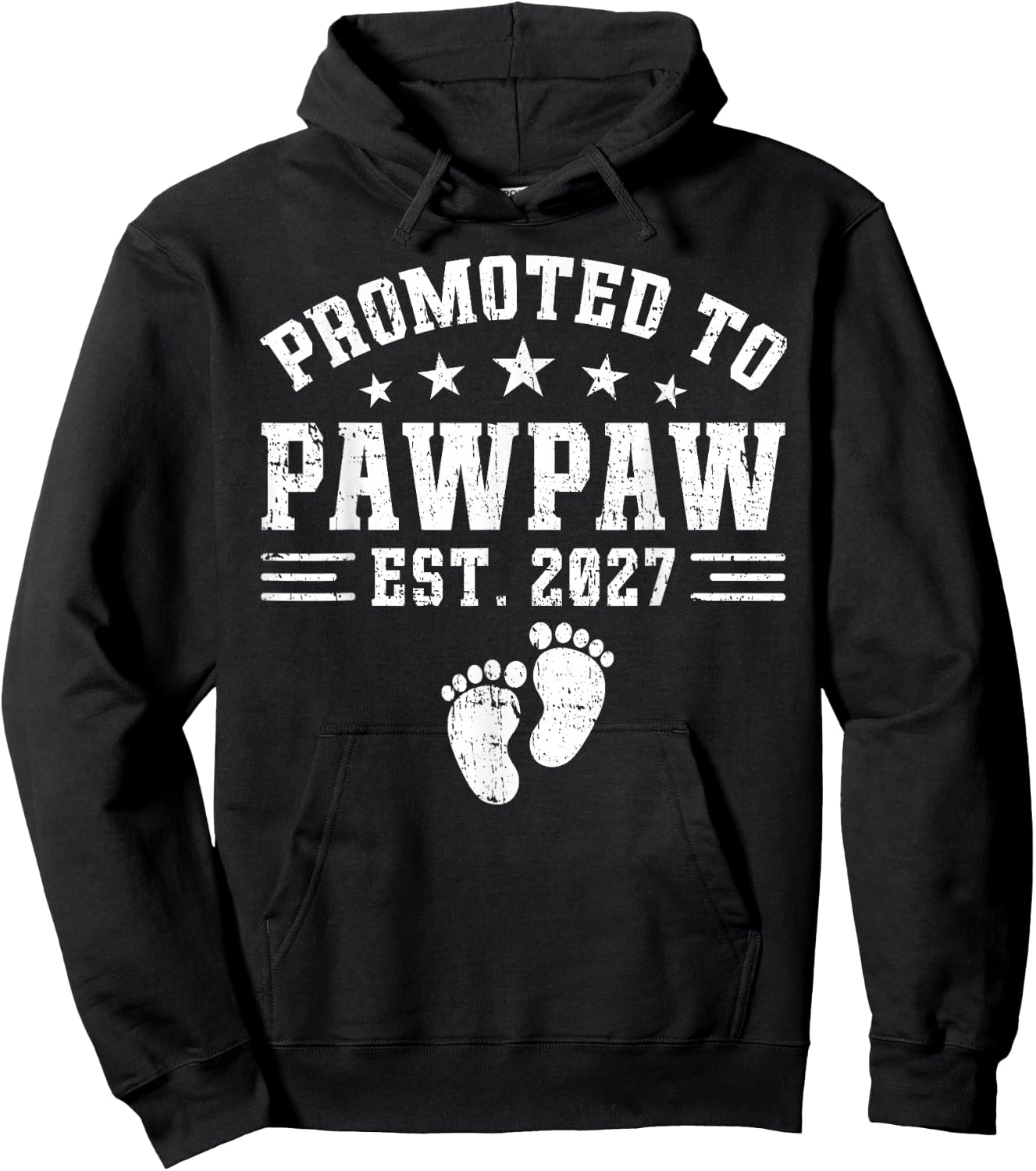 Pawpaw Est 2027 Promoted to Pawpaw Baby Announcement Hoodie - Hoodie | Black