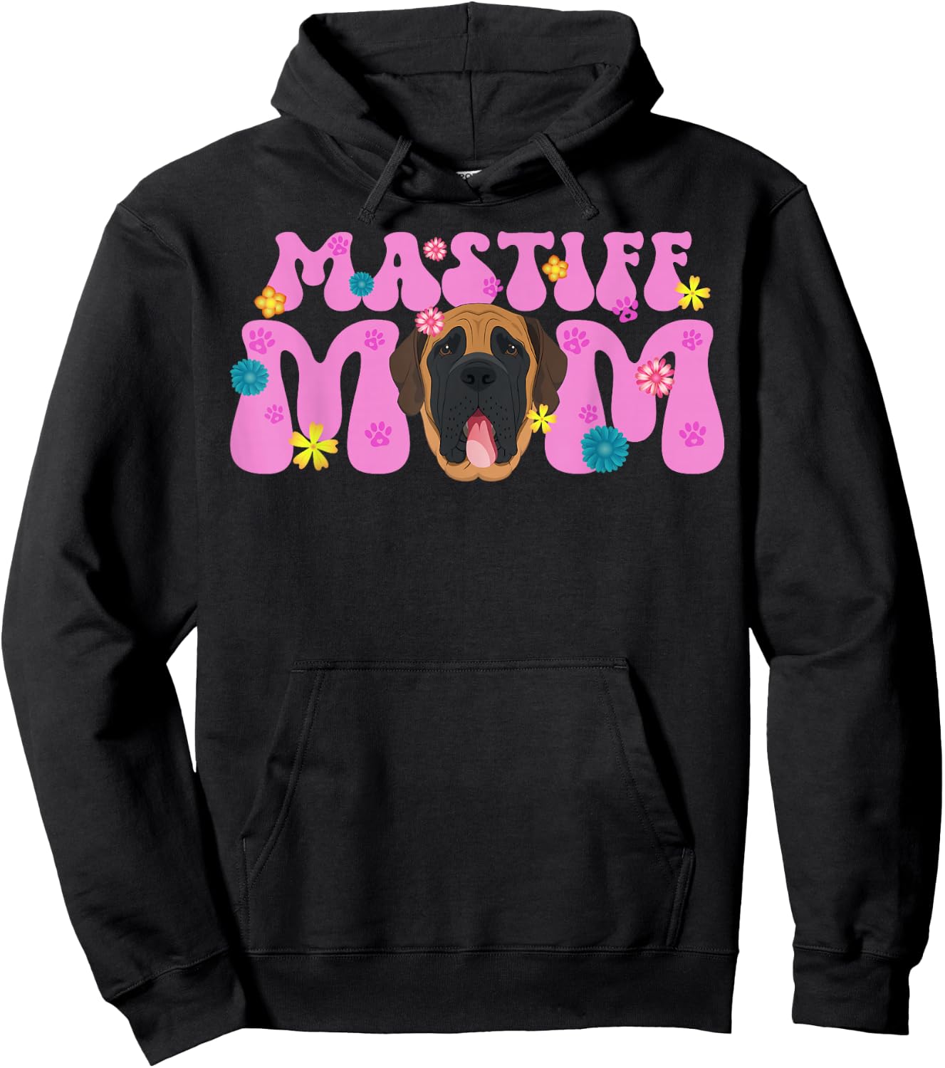 English Mastiff Mom Cute English Mastiff Owner Hoodie - Hoodie | Black
