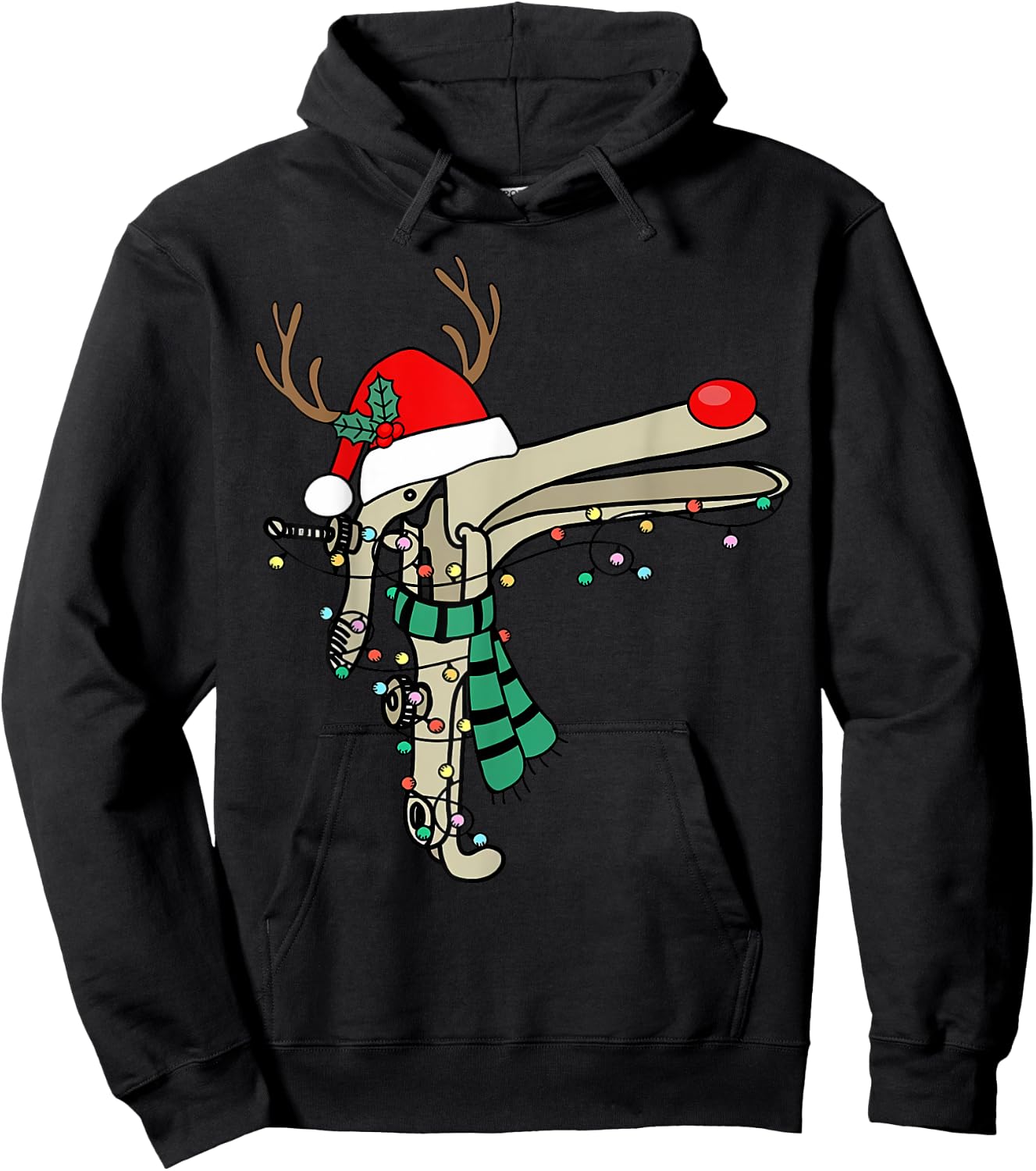 Christmas Speculum Reindeer Obgyn Nurse Santa Hat Nursing Hoodie - Hoodie | Black