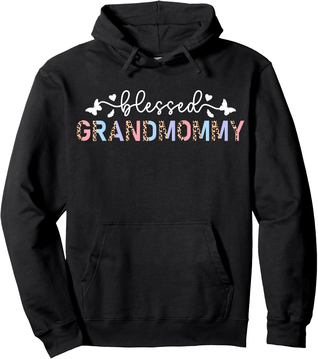 Blessed Grandmommy Grandma Grandmommy Grandmother Hoodie - Hoodie | Black