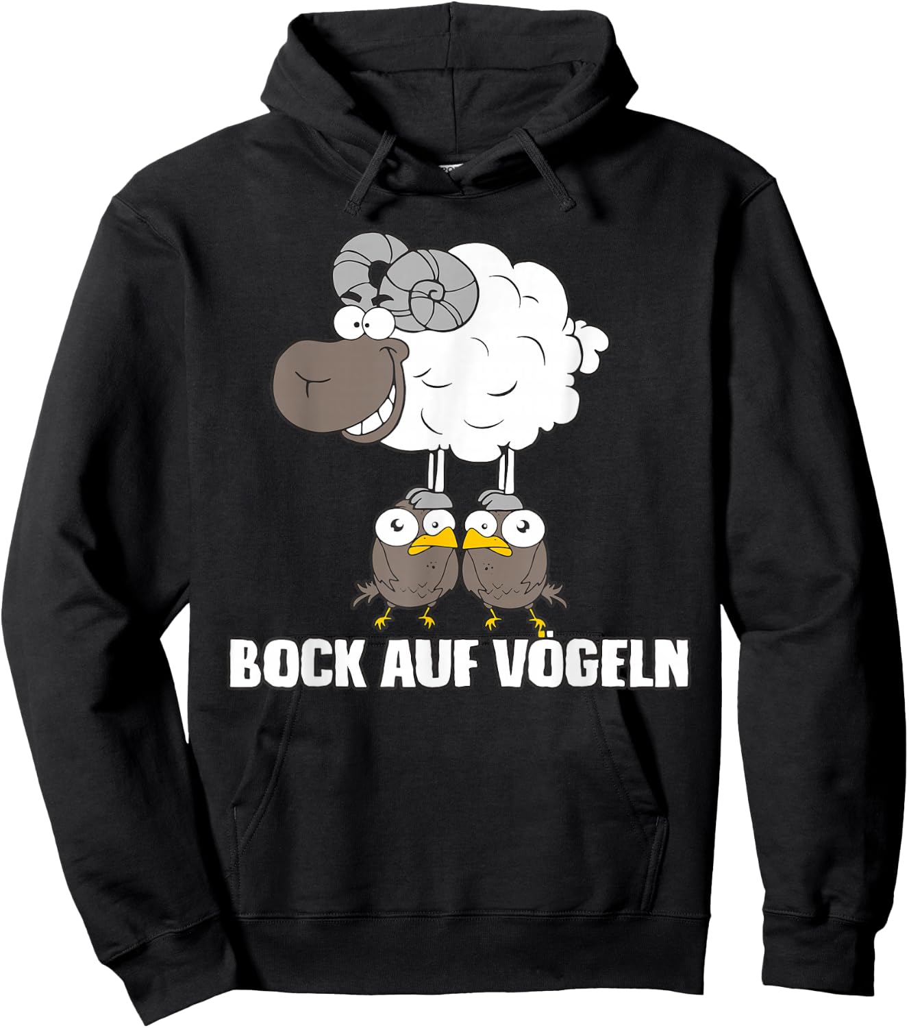 Bock Auf Vögeln Lustiger Spruch , Black Hoodie - Hoodie | Black