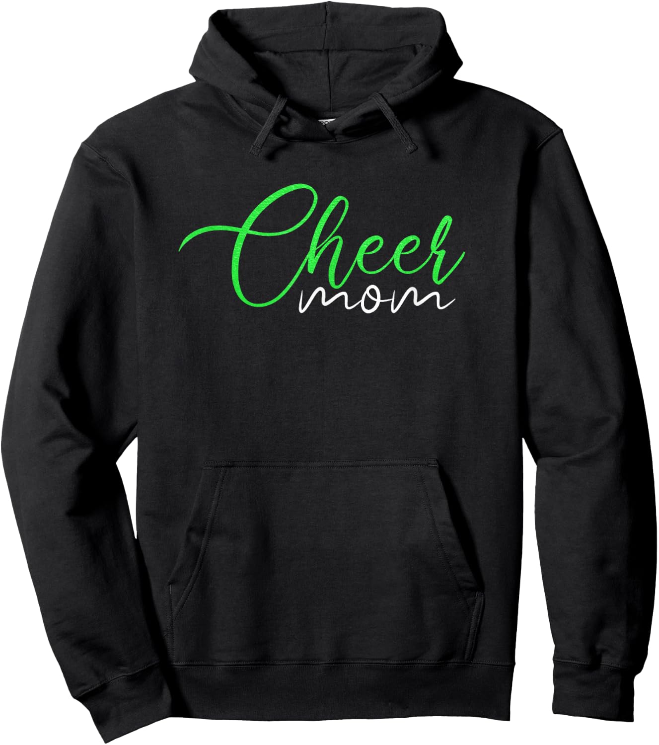 Cheer Mom Bright Neon Green Allstar Competition Hoodie - Hoodie | Black