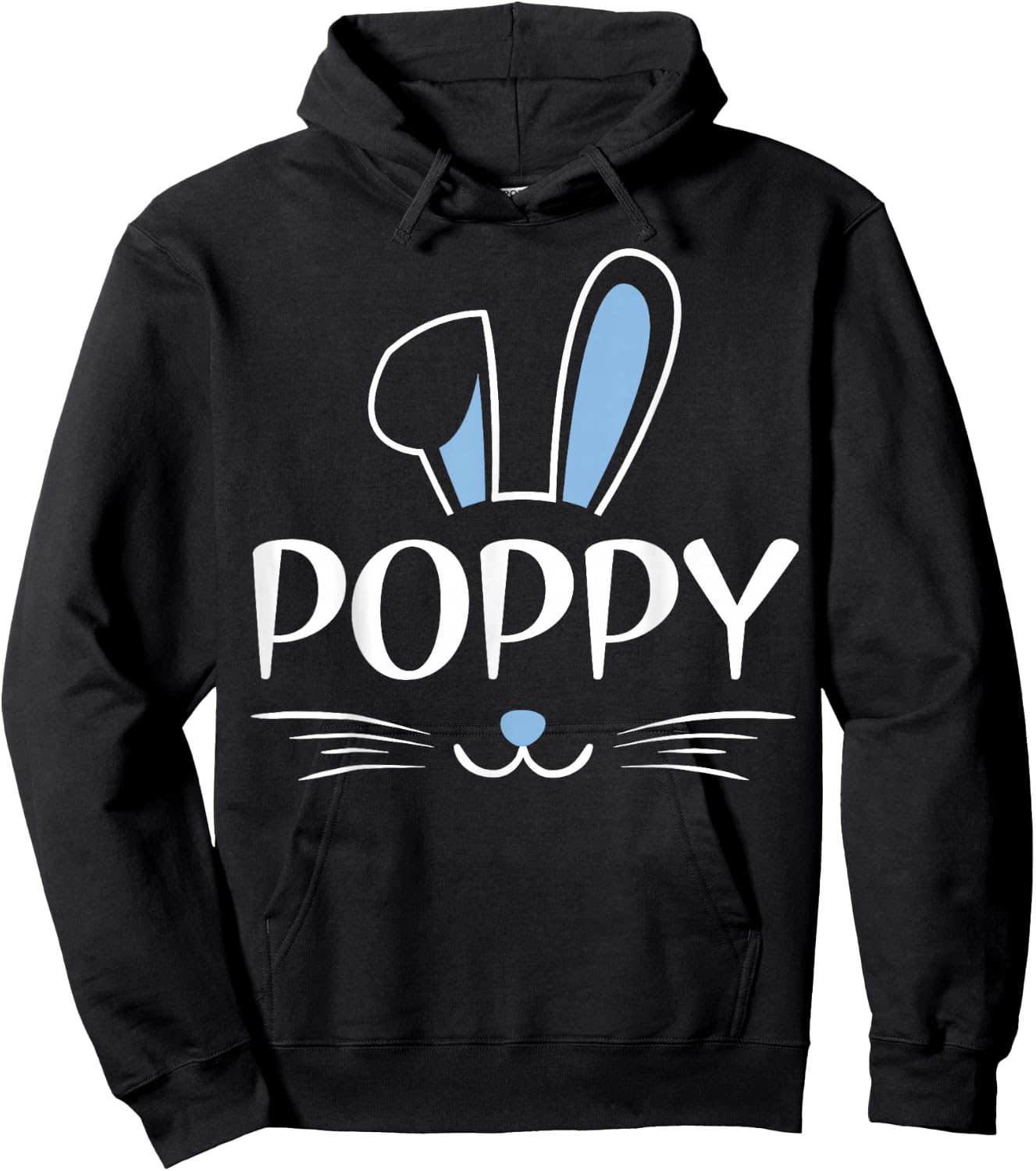 Poppy Bunny Face Family Father's Day Easter Hoodie - Hoodie | Black