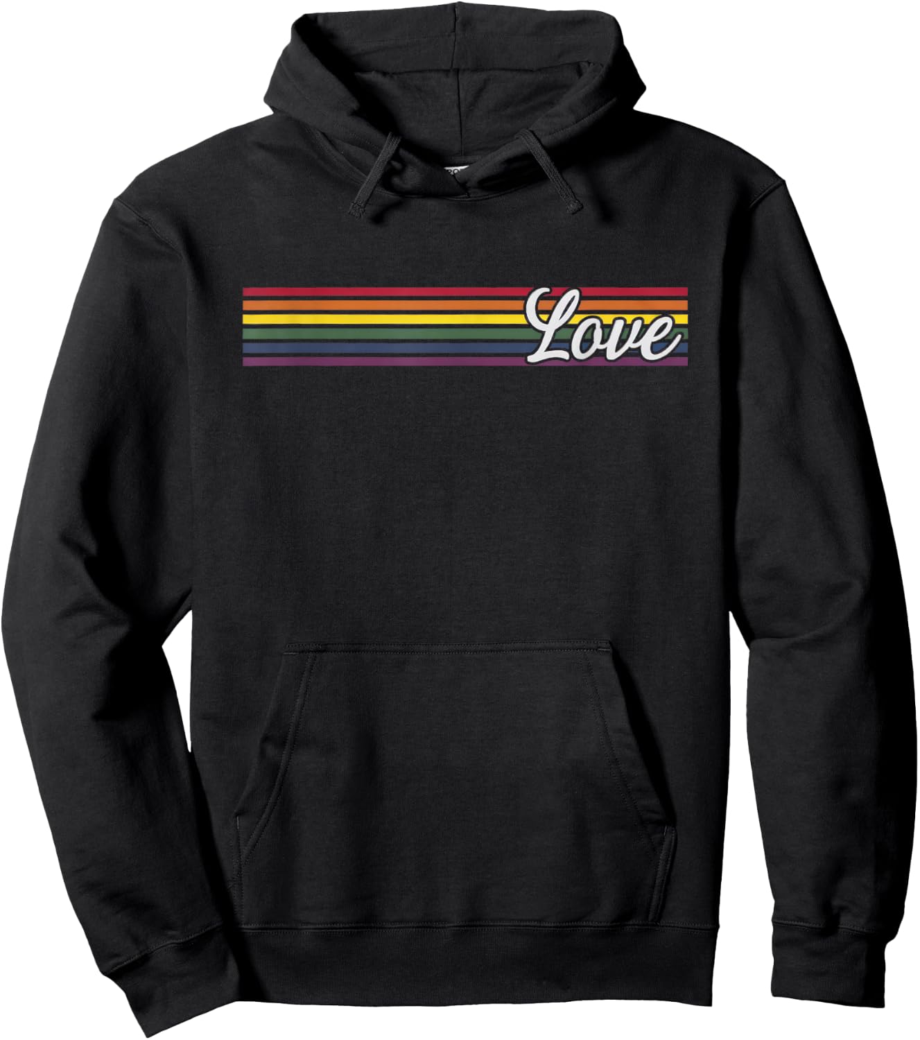 LGBT Pride Flag Rainbow Lesbian Transgender Homo Hoodie - Hoodie | Black