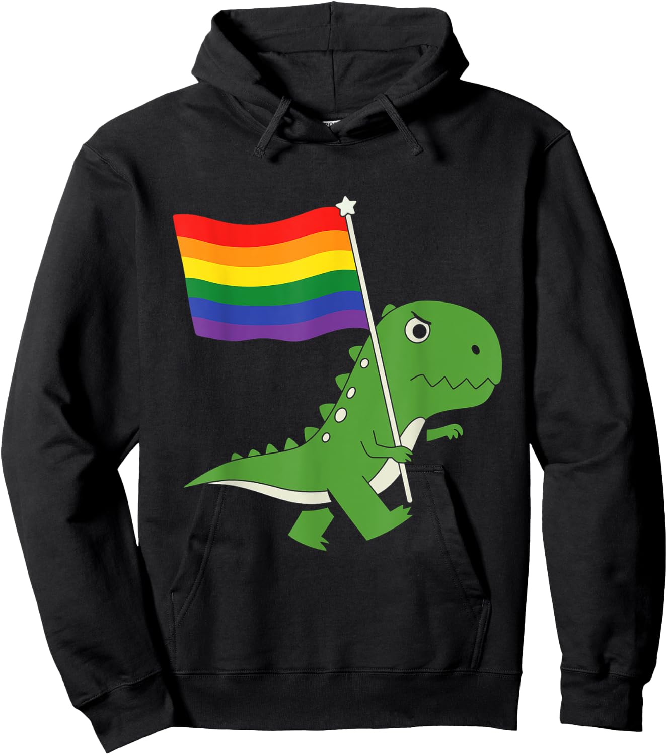 Dinosaurier LGBT Regenbogen Flagge Pride Month Gay Lesben Junge Kinder Hoodie - Hoodie | Black