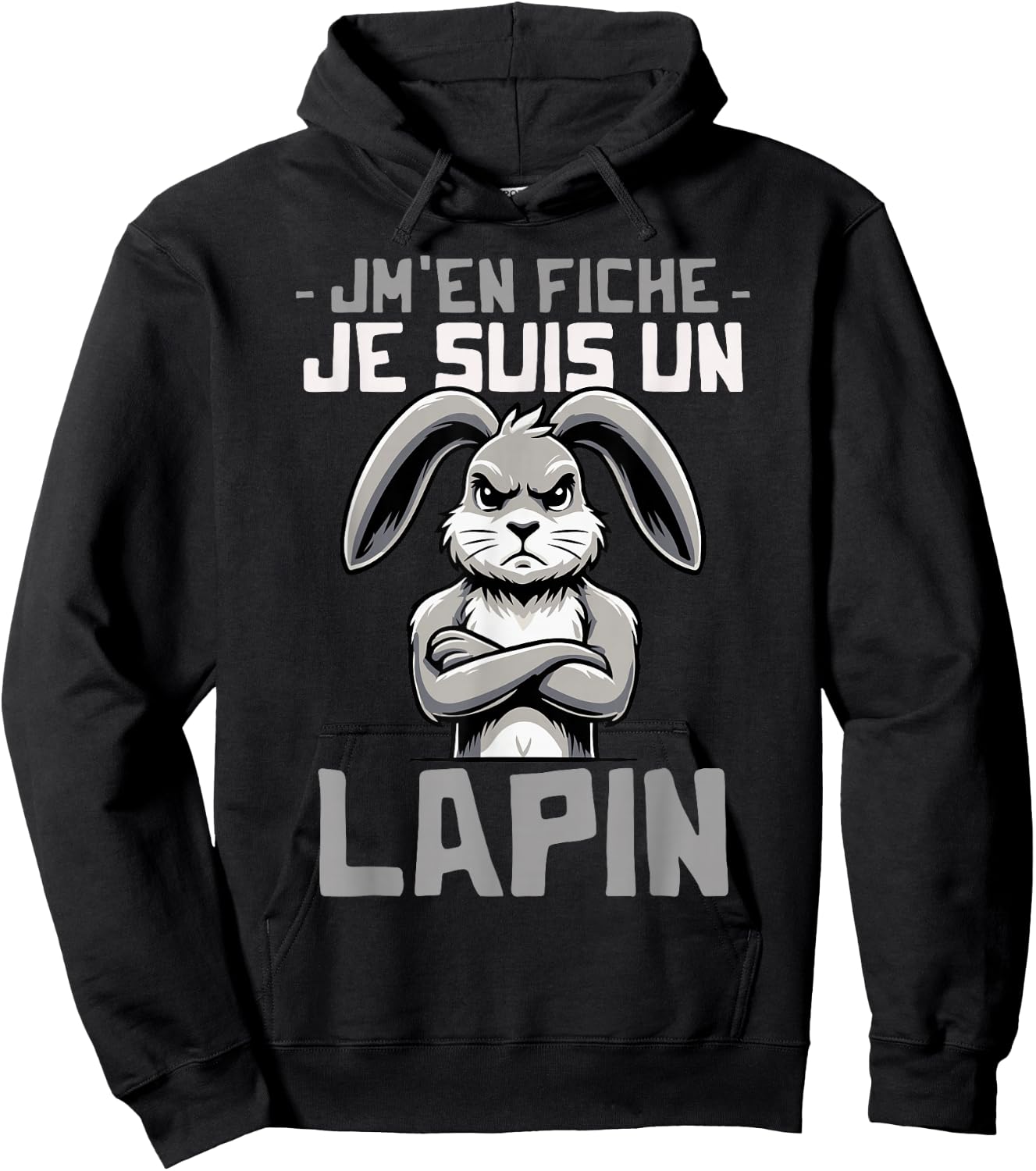 Funny Quote Rabbit Funny Funny Rabbit Design , Black, S Hoodie - Hoodie | Black