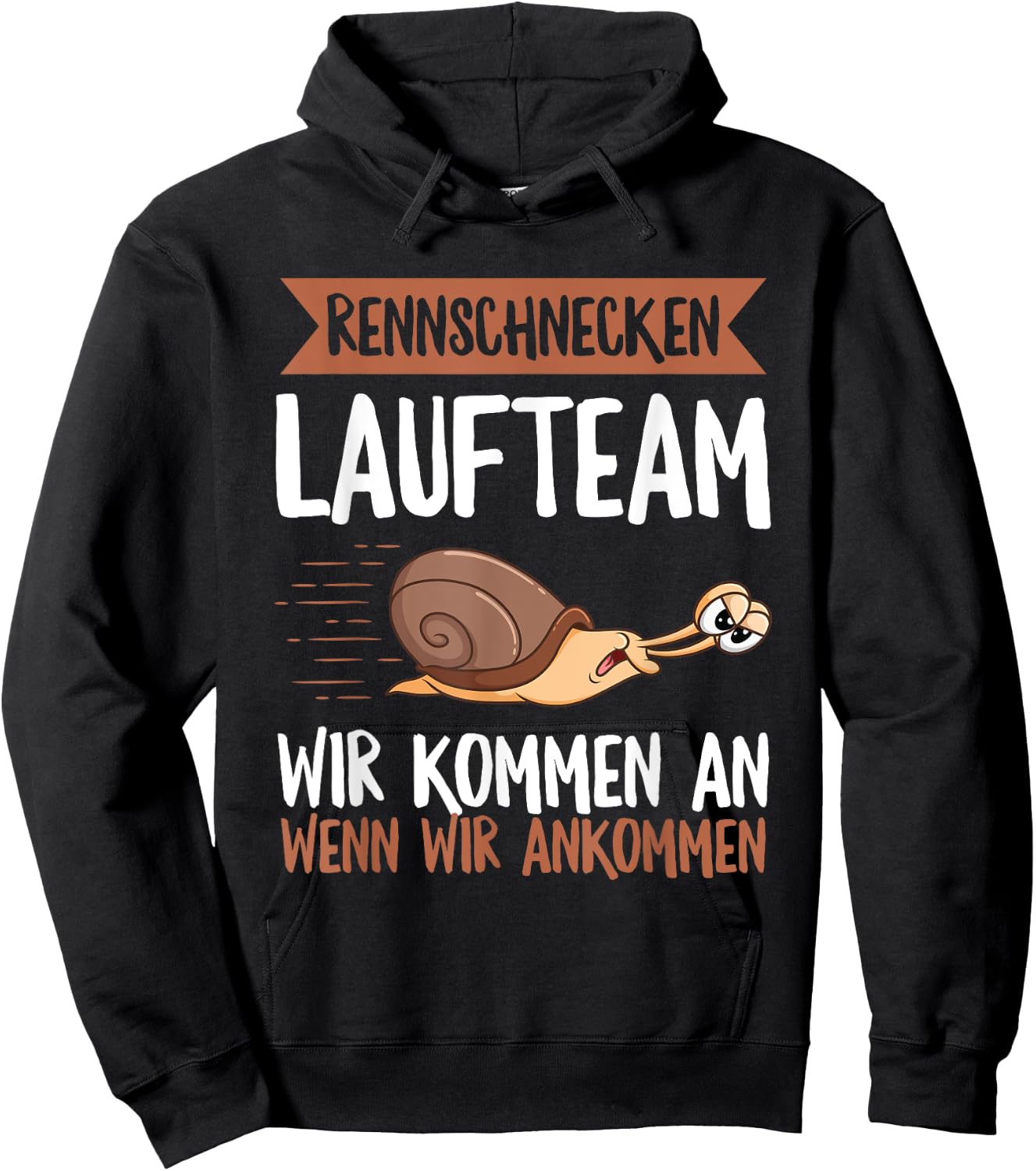 with Snail Slogan for Racing Running Team, black, s Hoodie - Hoodie | Black
