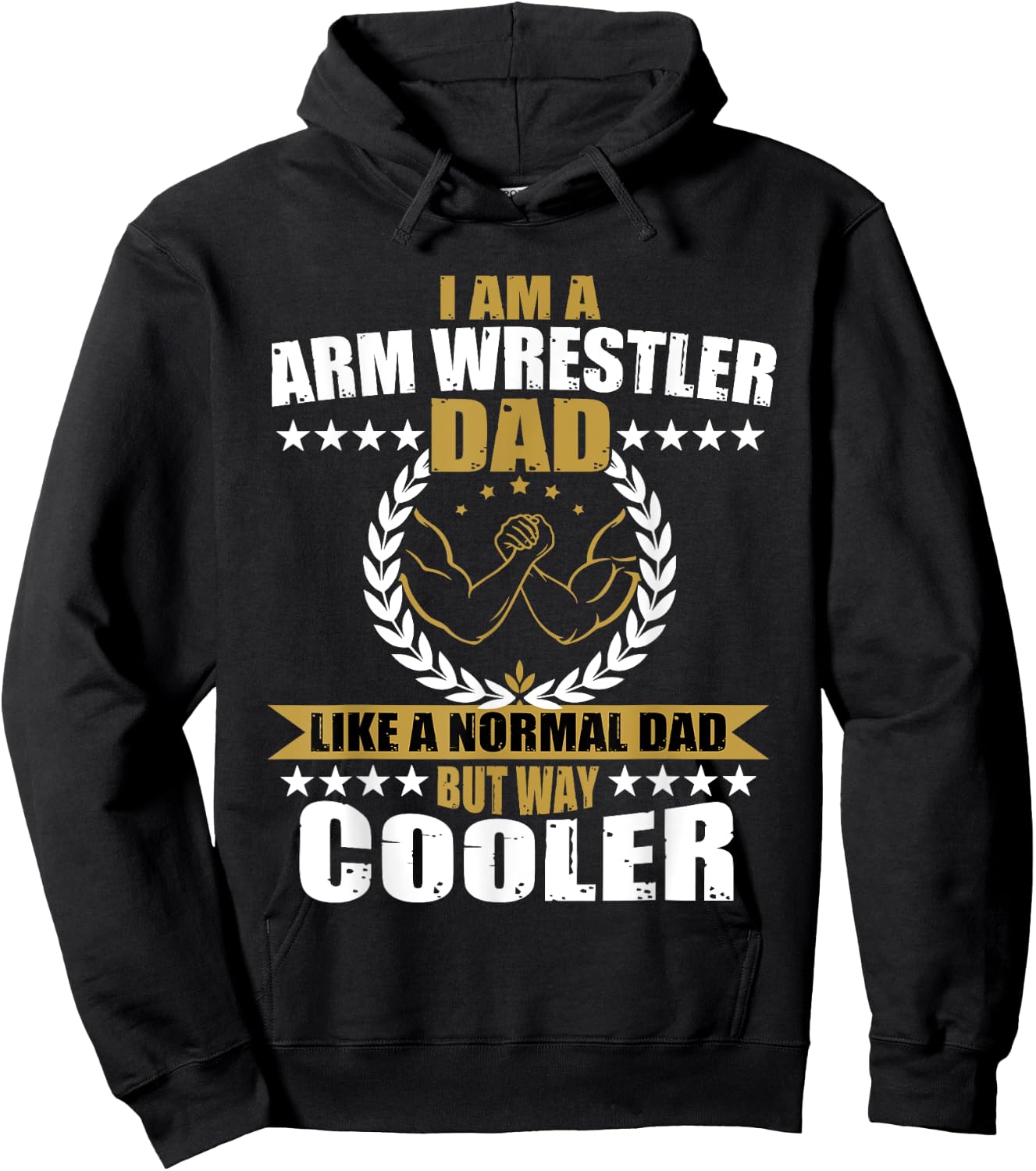 Great Arm Press Father Gift Dad Muscle Fitness Hoodie - Hoodie | Black