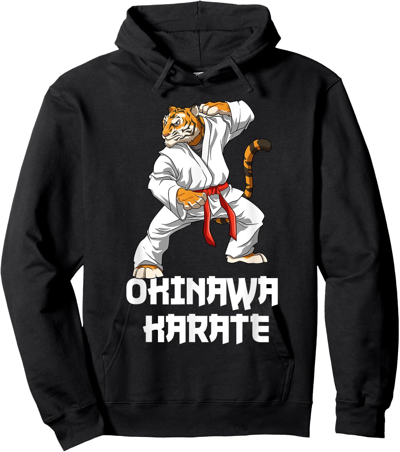 Okinawa Karate Tiger - Karate Japanese Martial Arts , black Hoodie - Hoodie | Black